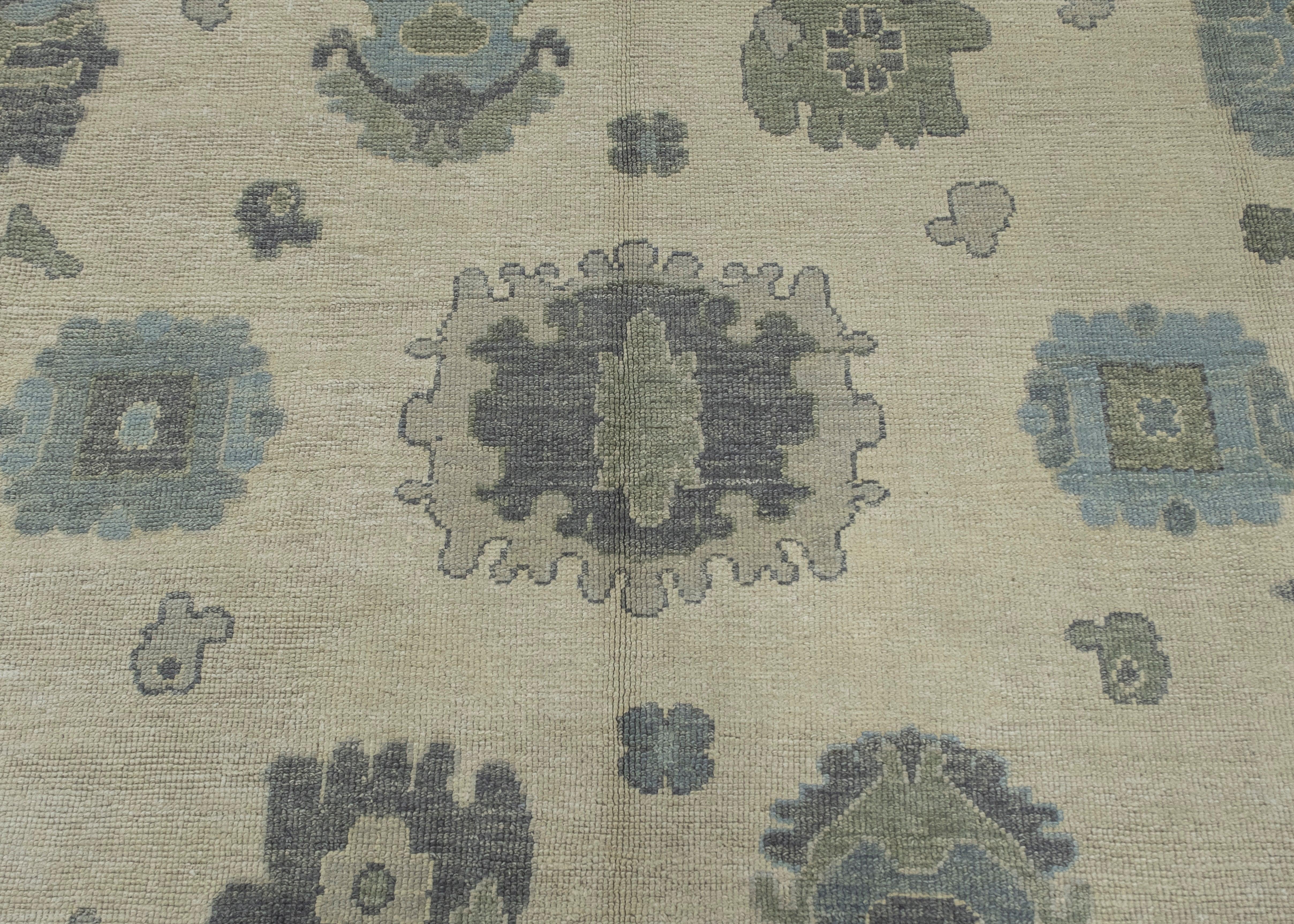 Contemporary Turkish Oushak Rug 9' x 11'7