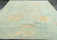 Alfombra turca de Ushak, 9' x 12', n.º 22199