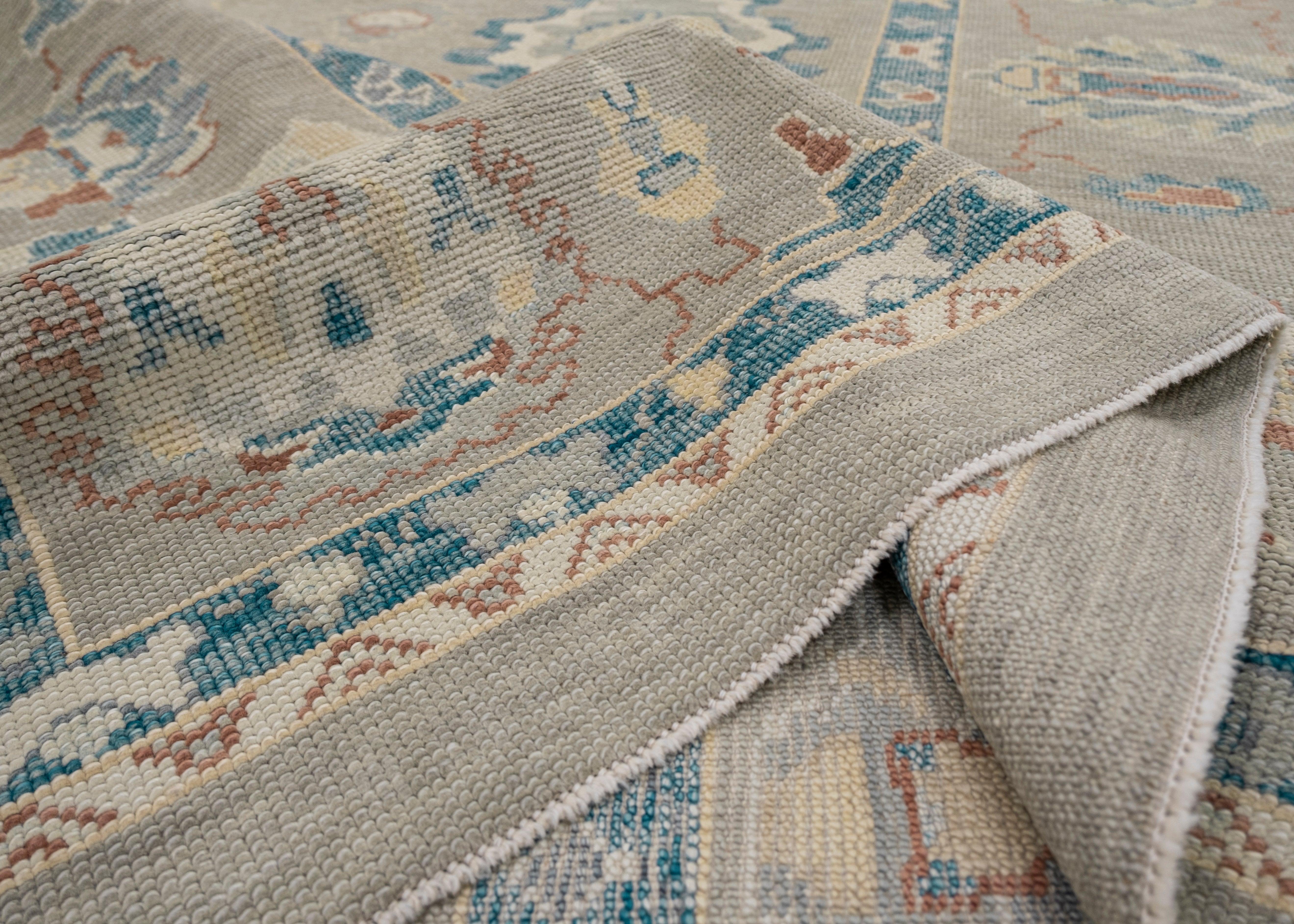 Contemporary Turkish Oushak Rug 9' x 12' #7292 For Sale