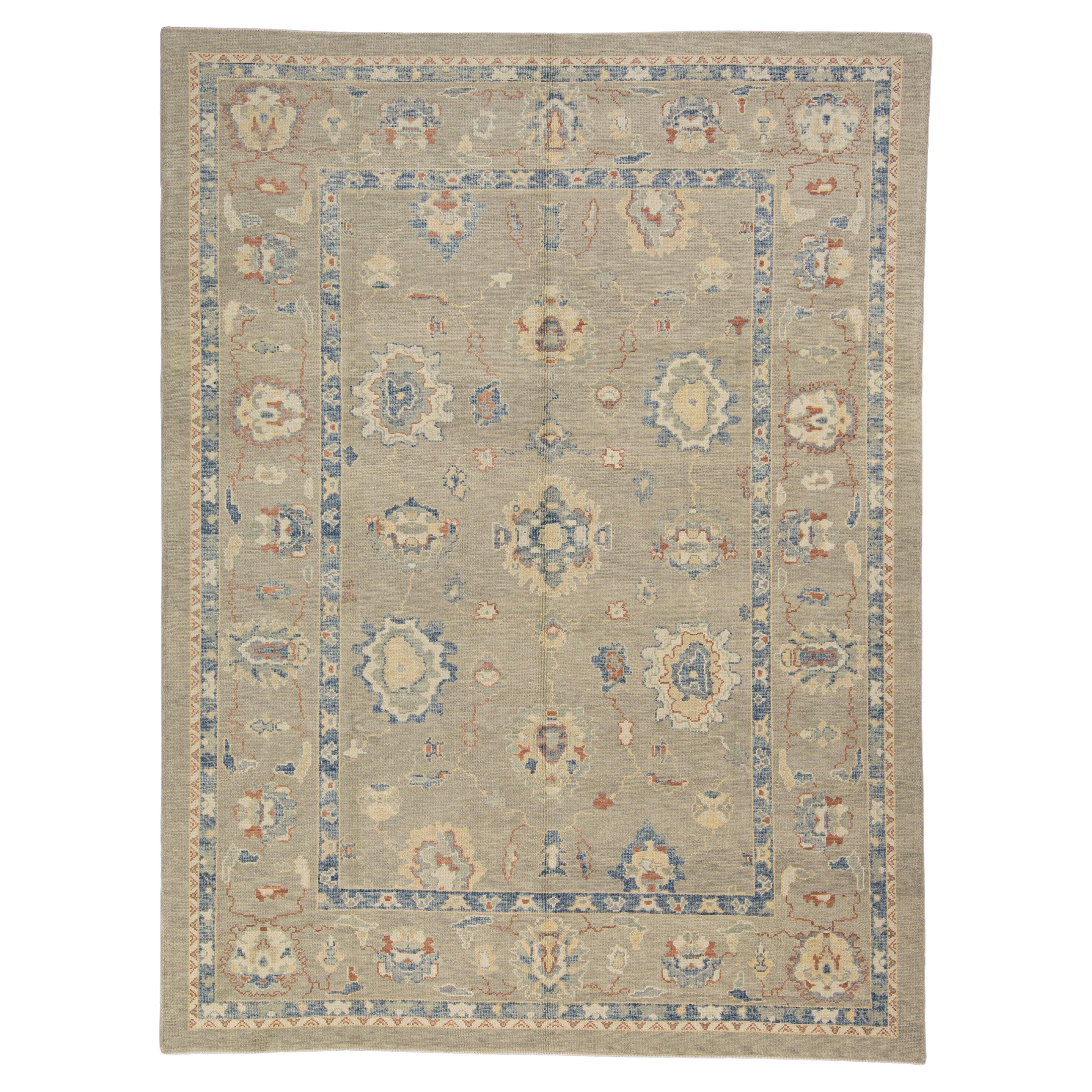 Tappeto Oushak turco 9' x 12' #7292 in vendita