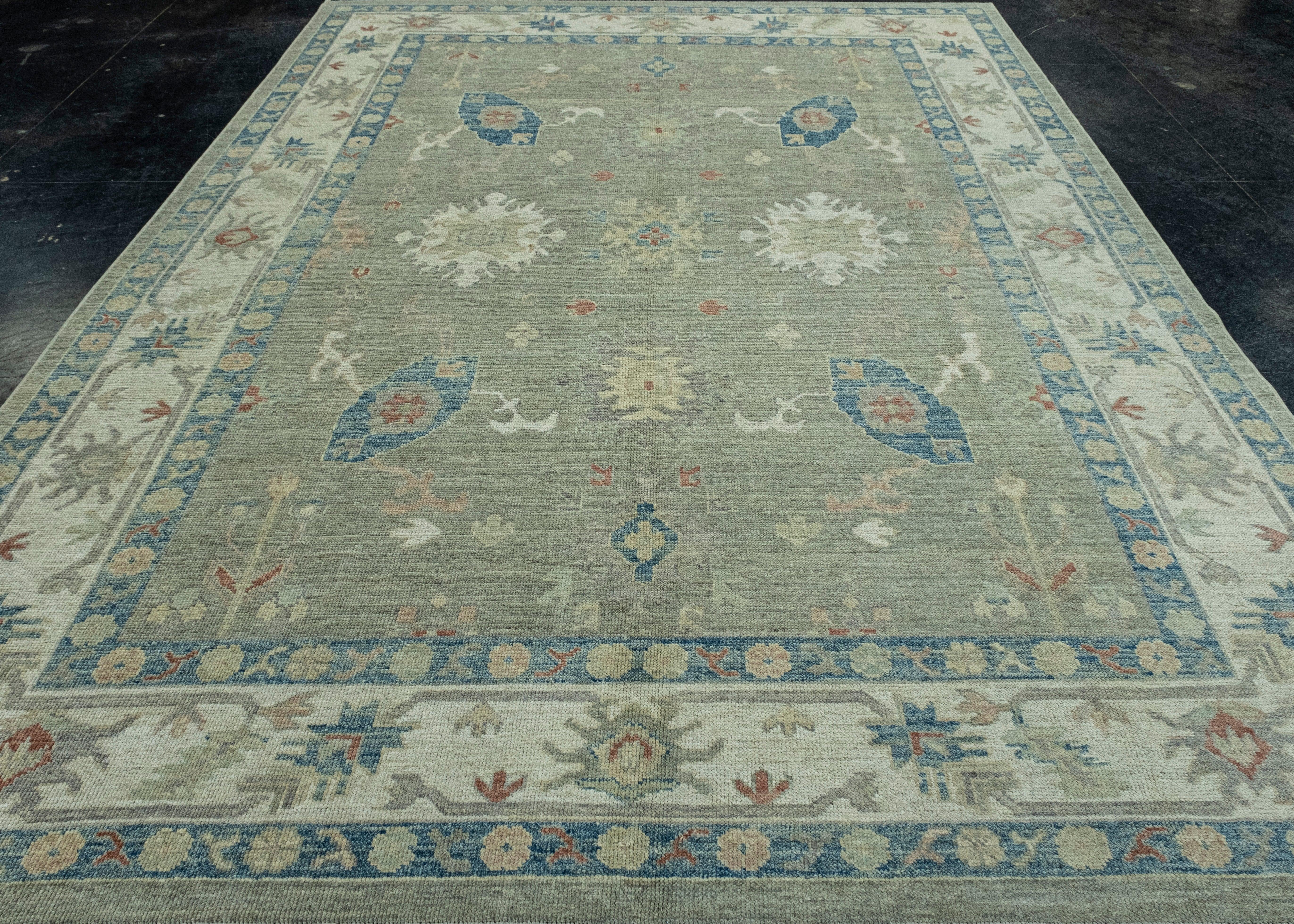 Turkish Oushak Rug 9' x 12'1