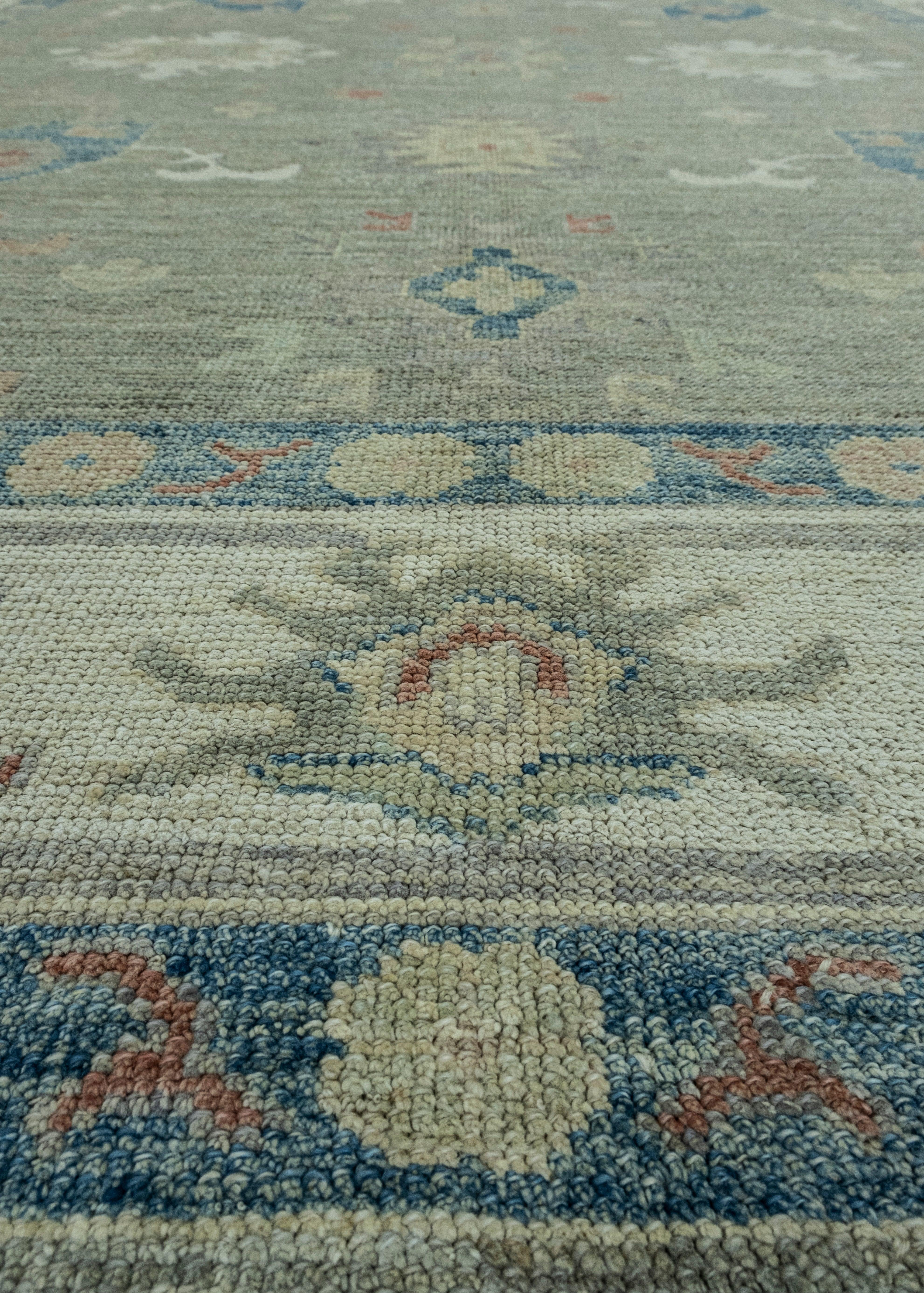 Contemporary Turkish Oushak Rug 9' x 12'1