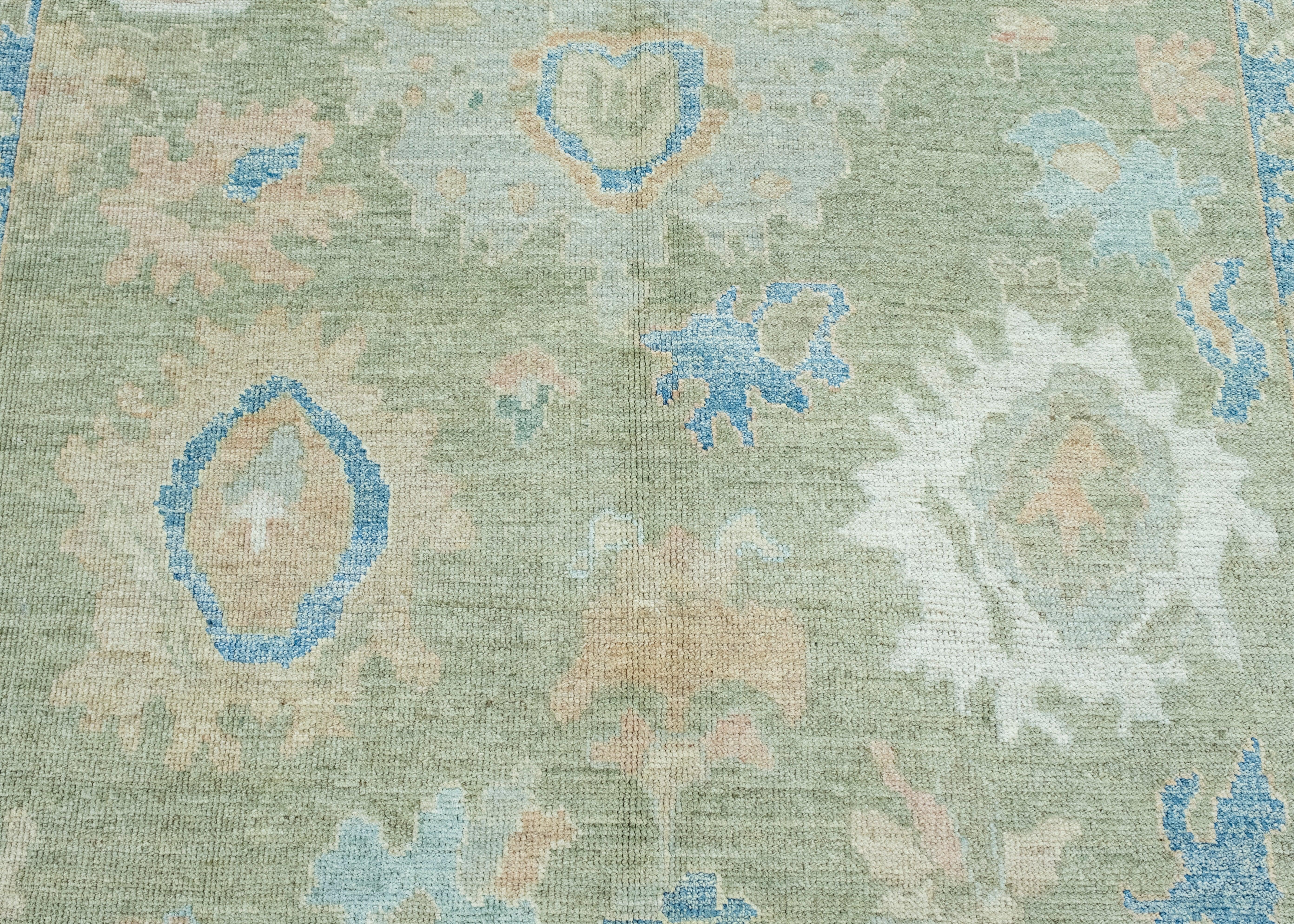 Wool Turkish Oushak Rug 9' x 12'1