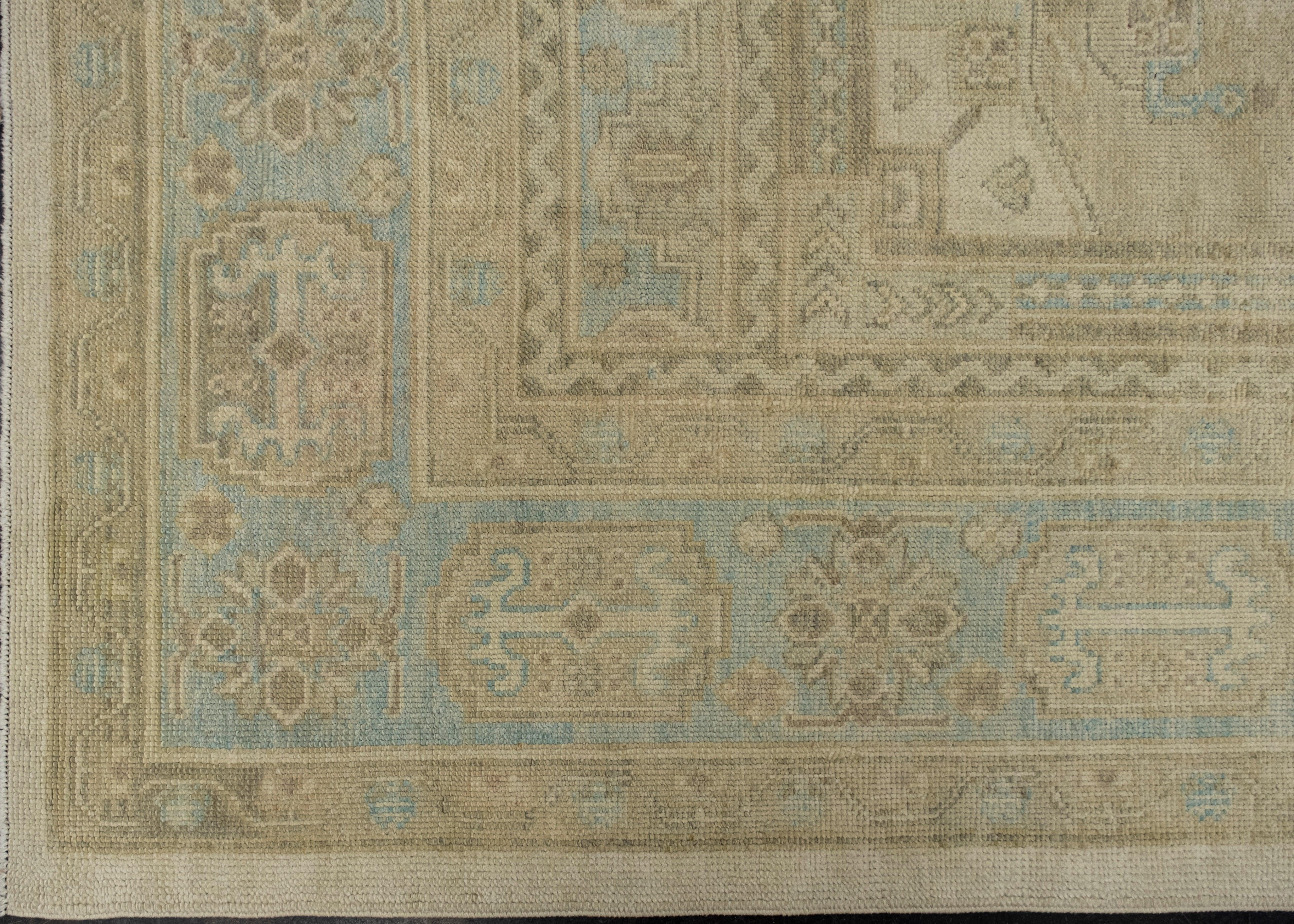 Alfombra Turca Oushak 9' x 12'10 Turco en venta