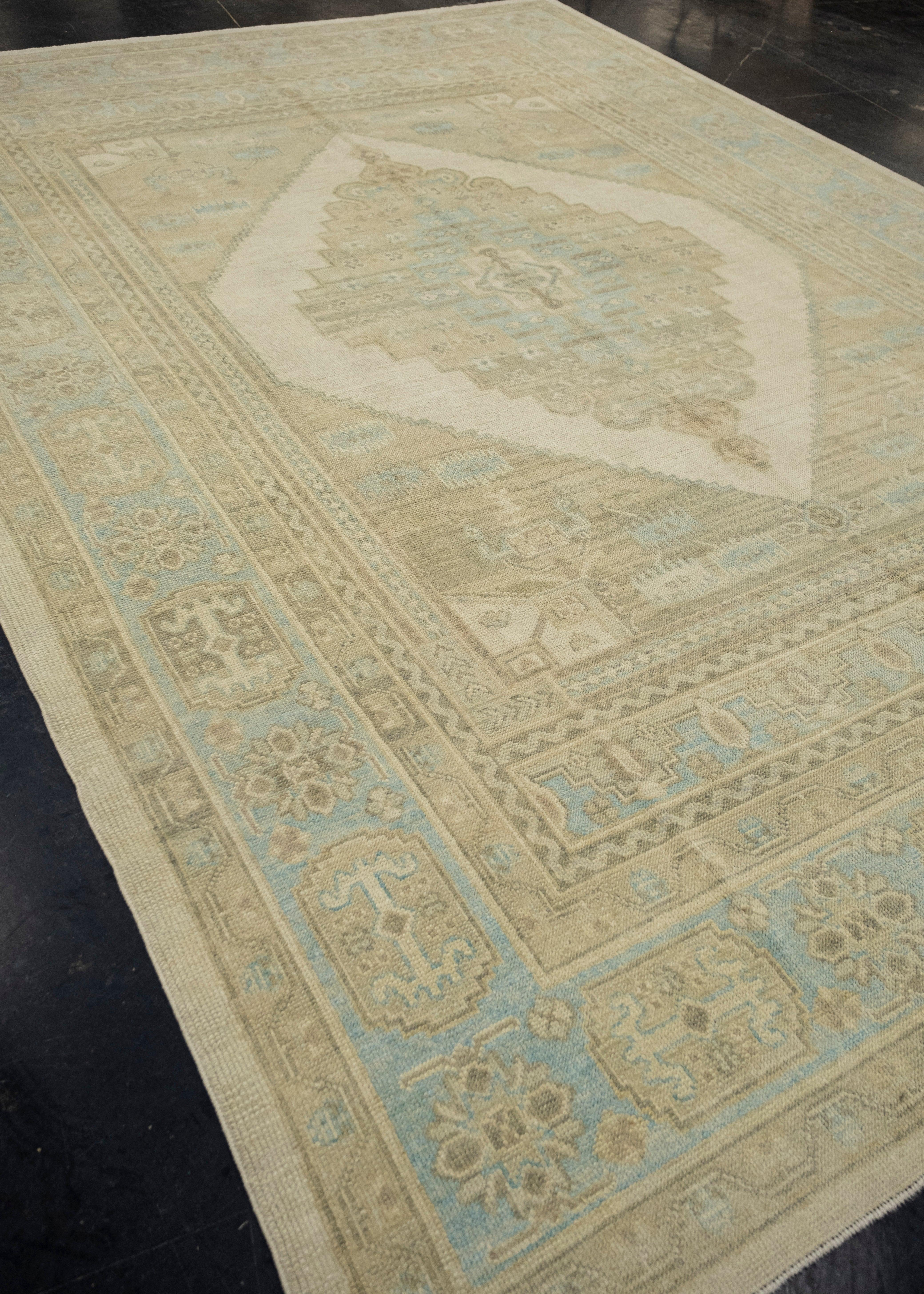 Alfombra Turca Oushak 9' x 12'10 Siglo XXI y contemporáneo en venta