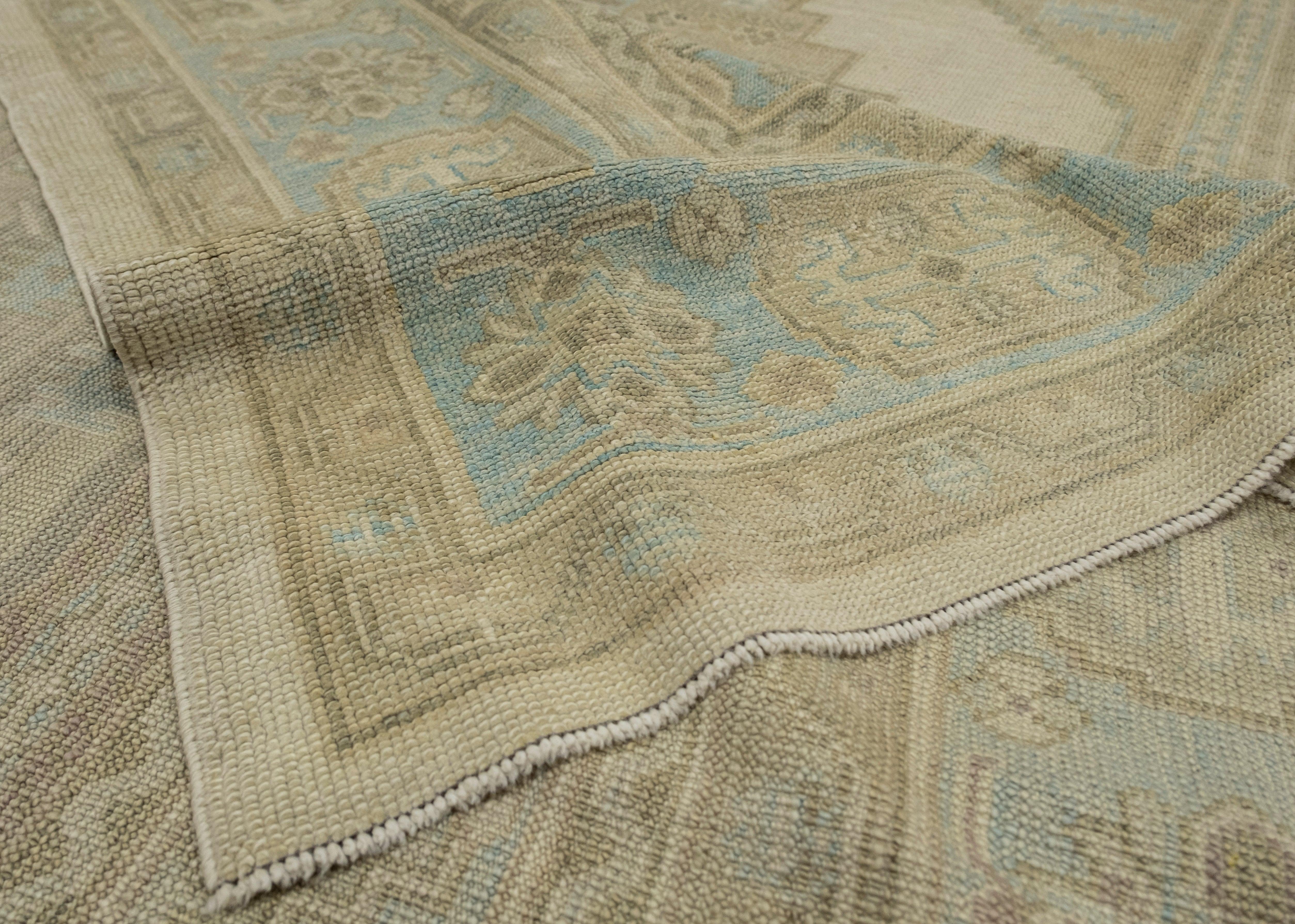 Alfombra Turca Oushak 9' x 12'10 Lana en venta