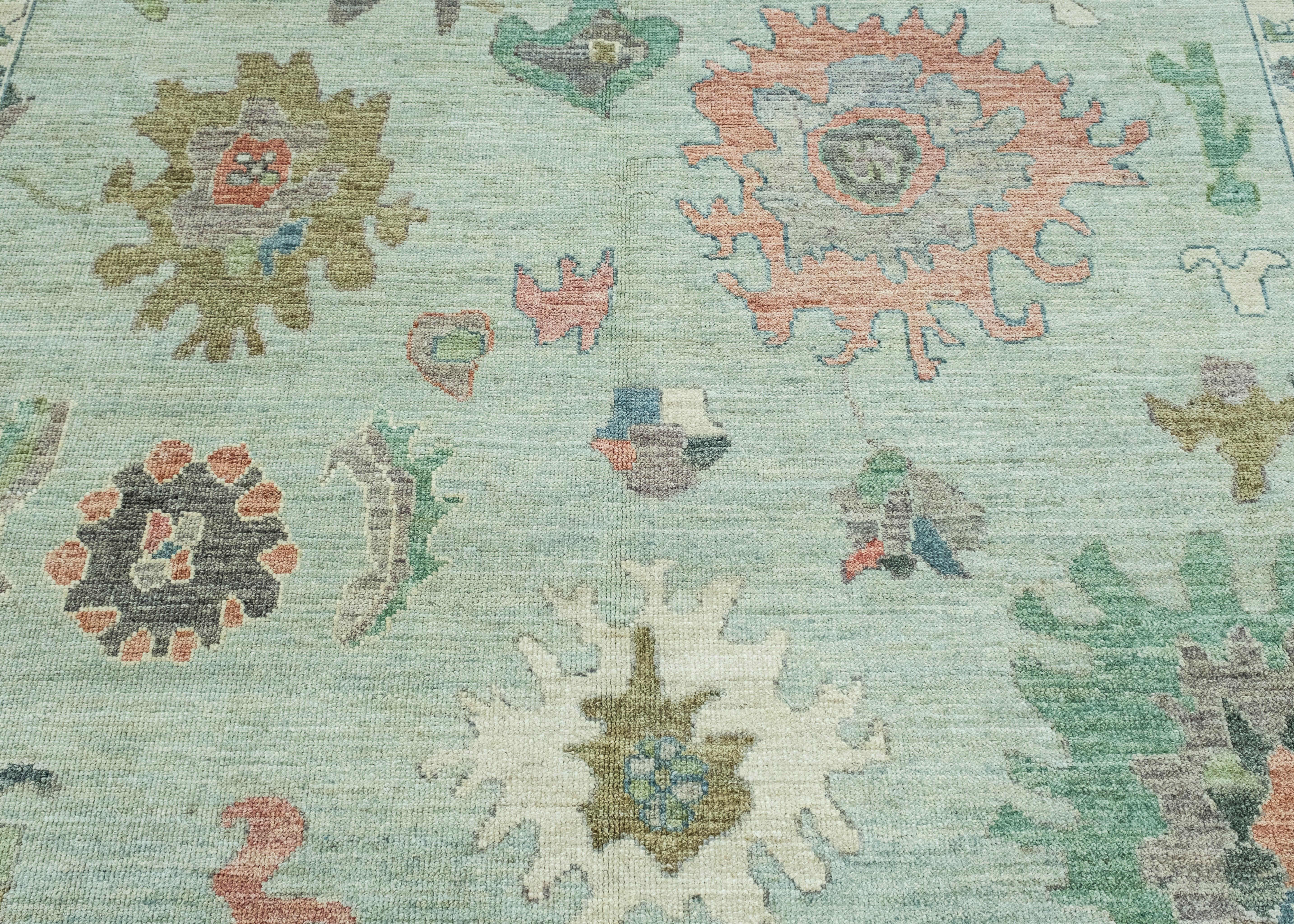 Wool Turkish Oushak Rug 9' x 12'3