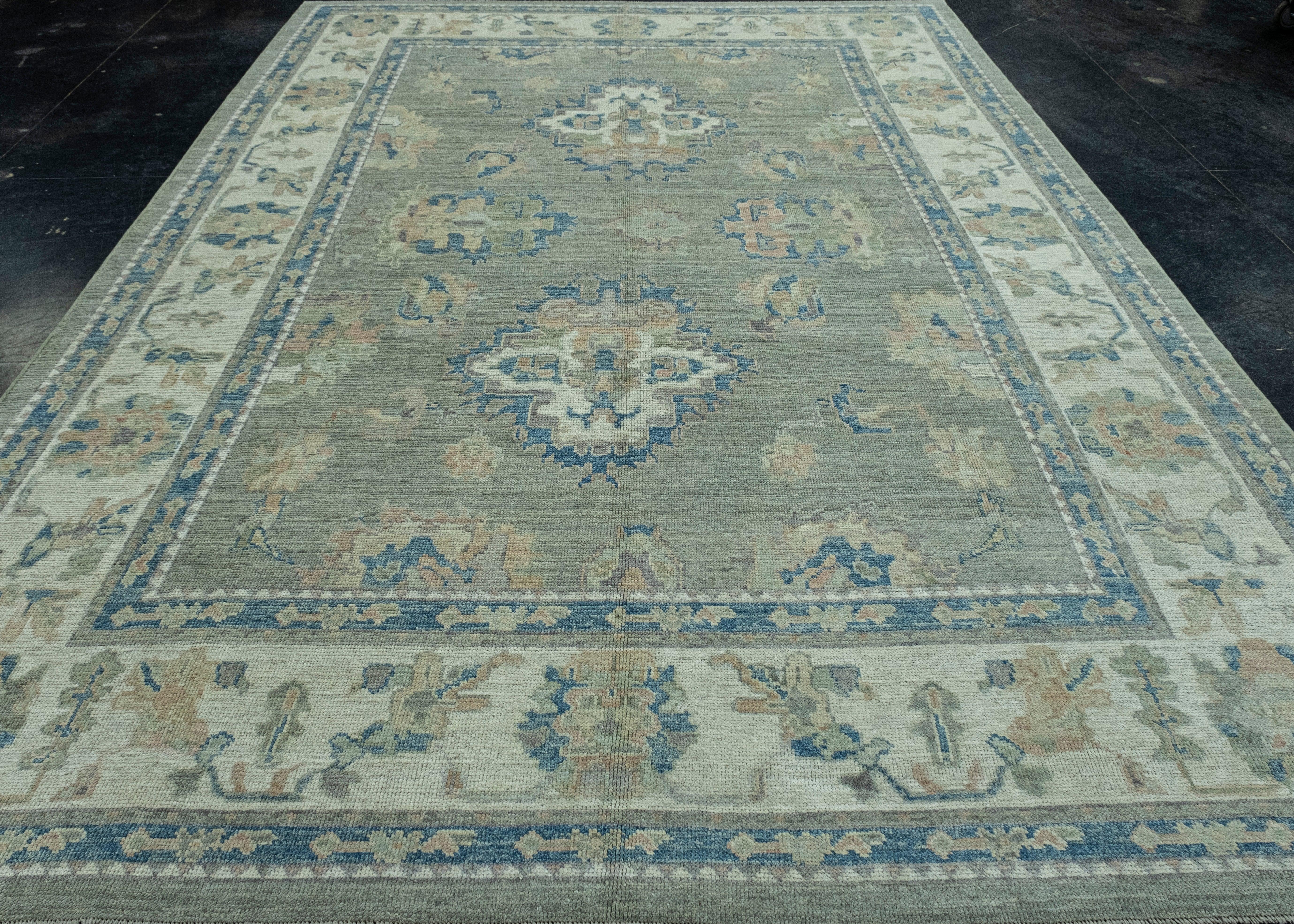 Turkish Oushak Rug 9' x 12'5