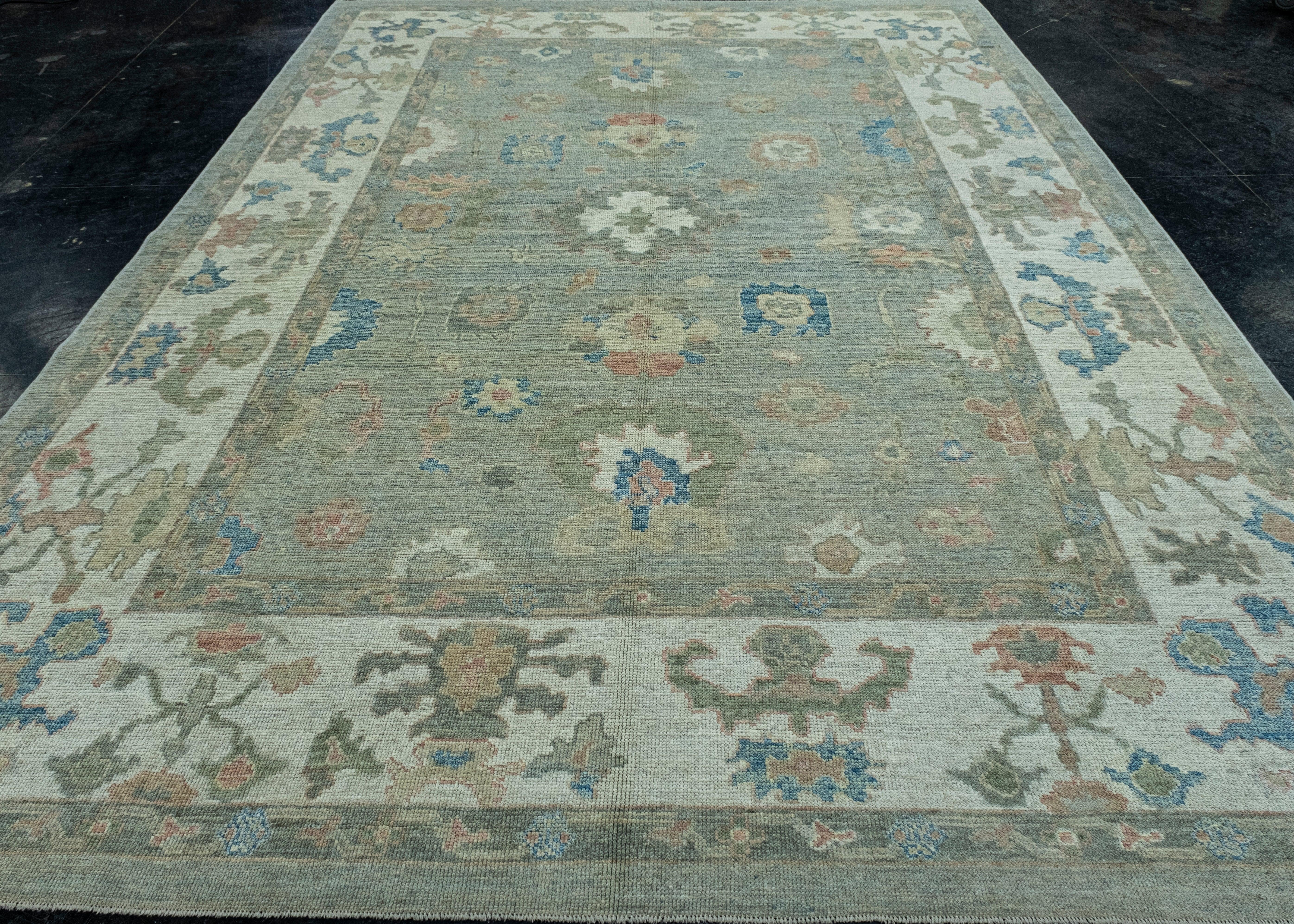 Turkish Oushak Rug 9' x 12'5