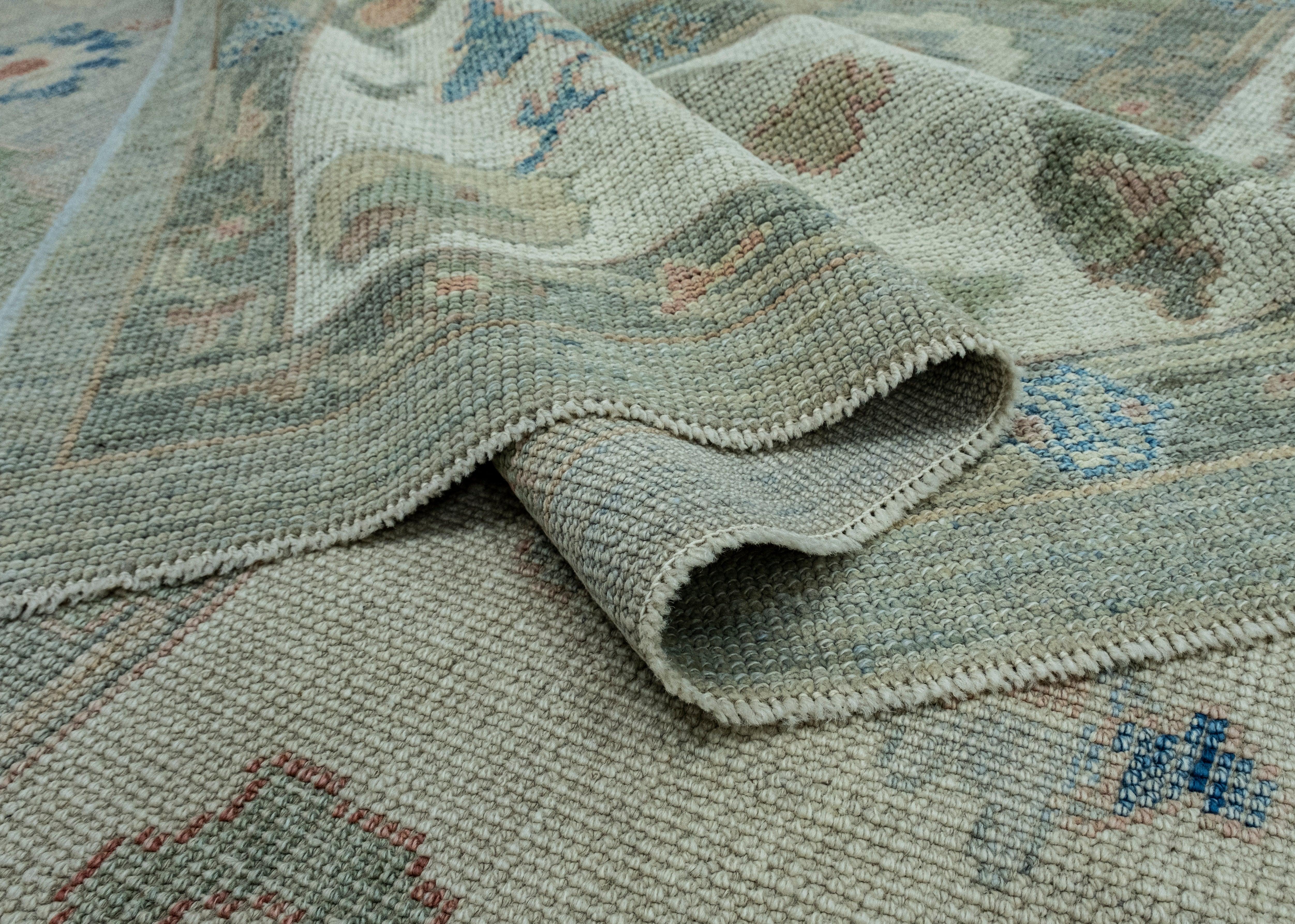 Turkish Oushak Rug 9' x 12'5