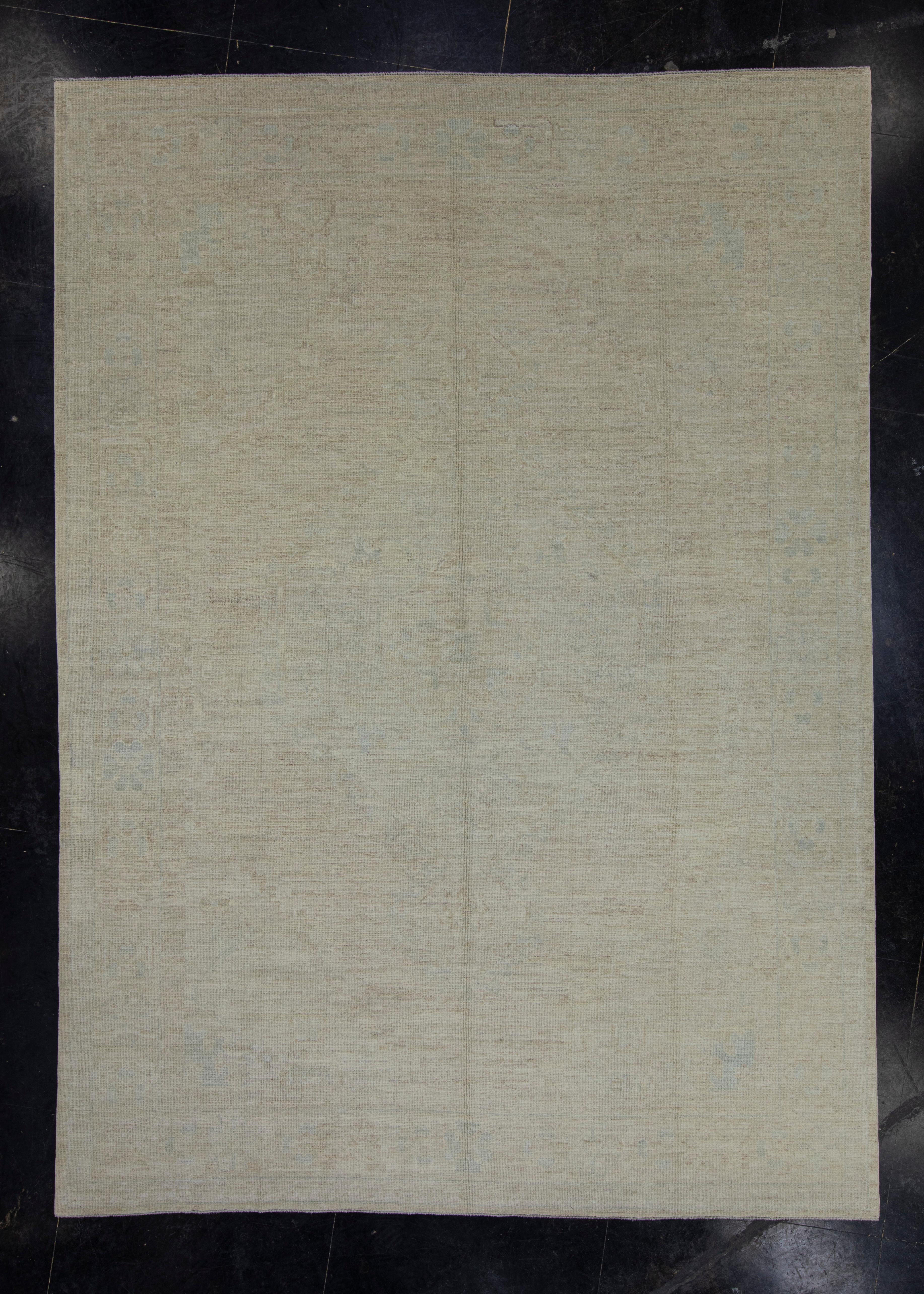 Turkish Oushak Rug 9' x 12'6