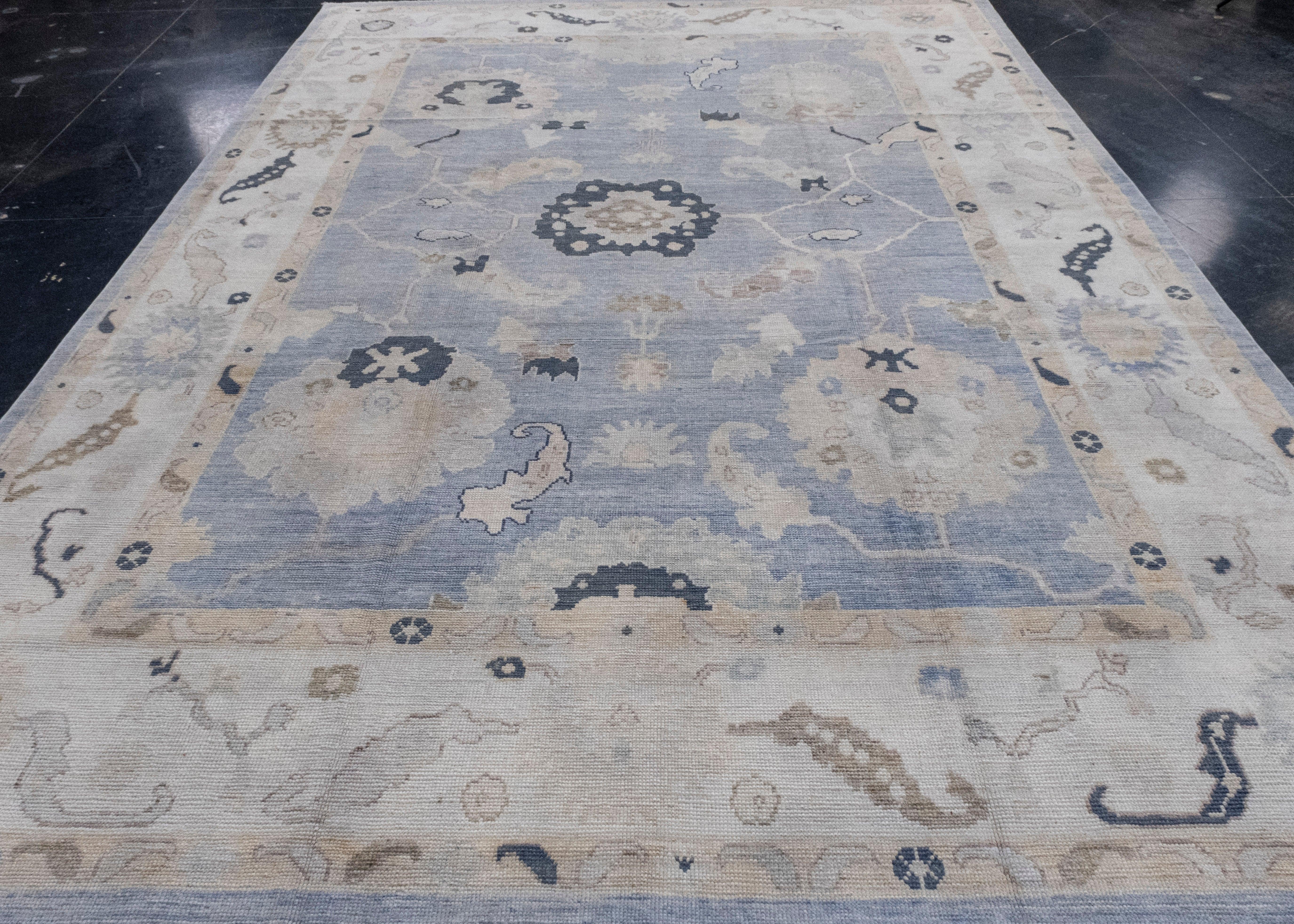 Turkish Oushak Rug 9' x 12'7