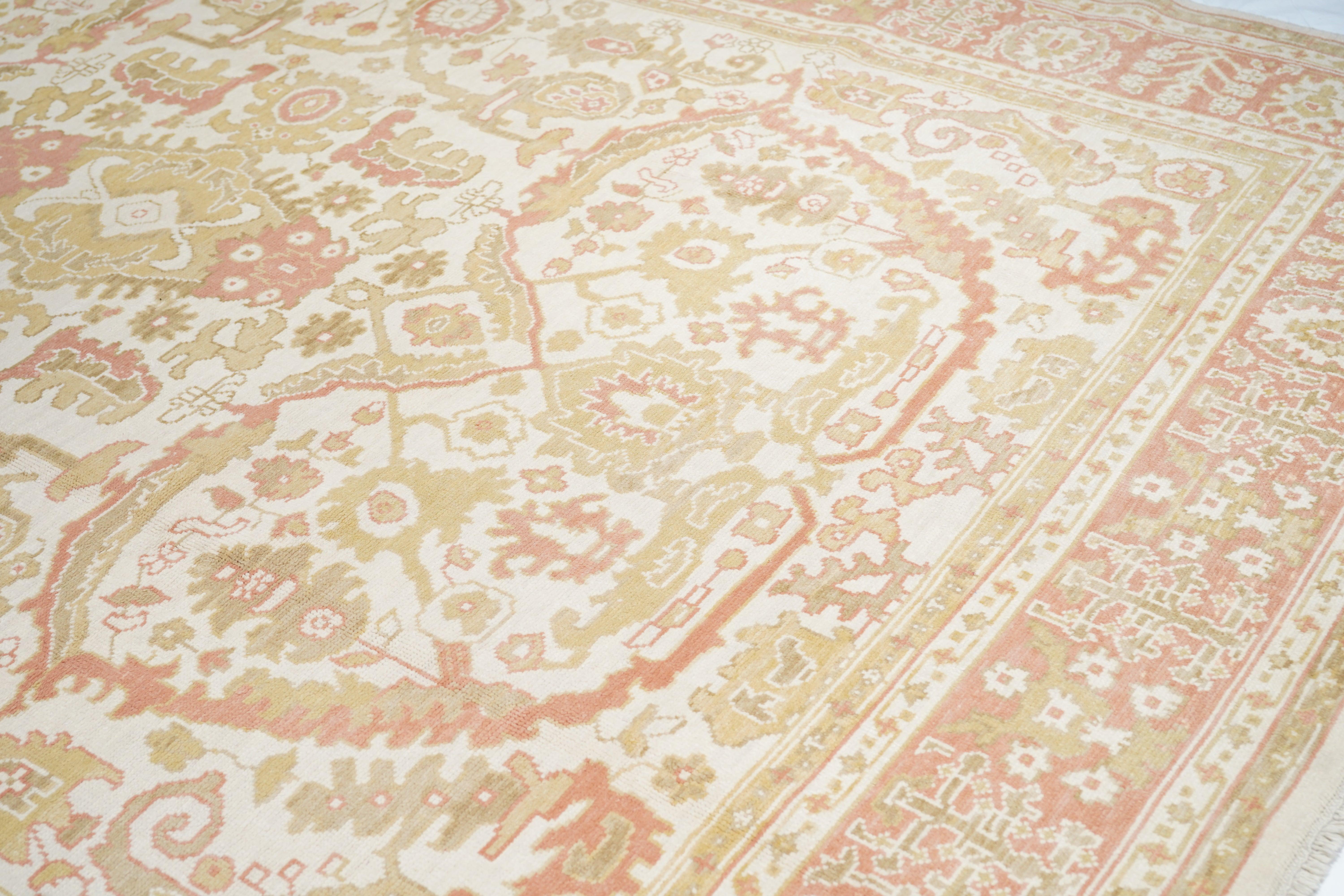 Contemporary Turkish Oushak Rug 9'0