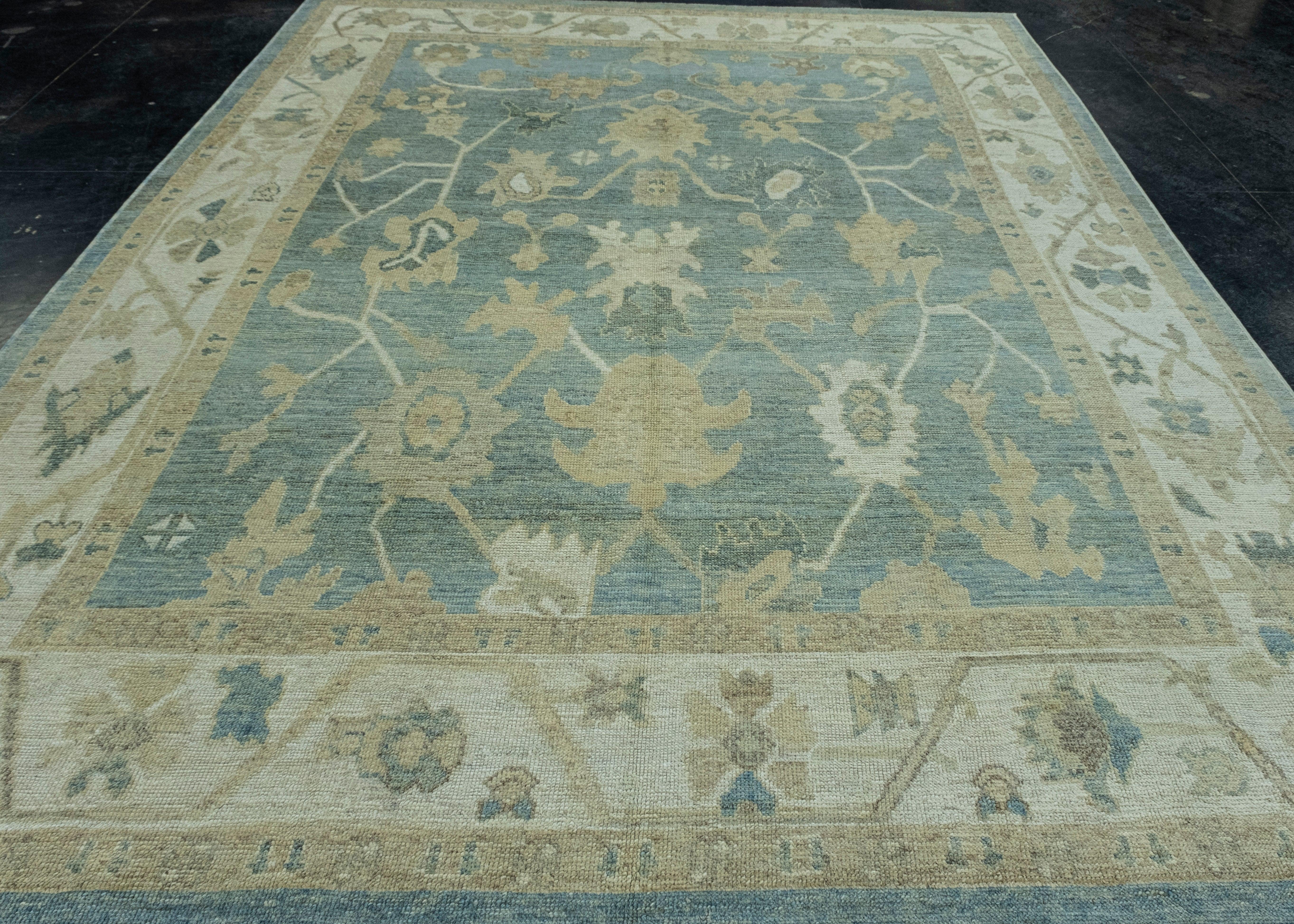 Turkish Oushak Rug 9'1