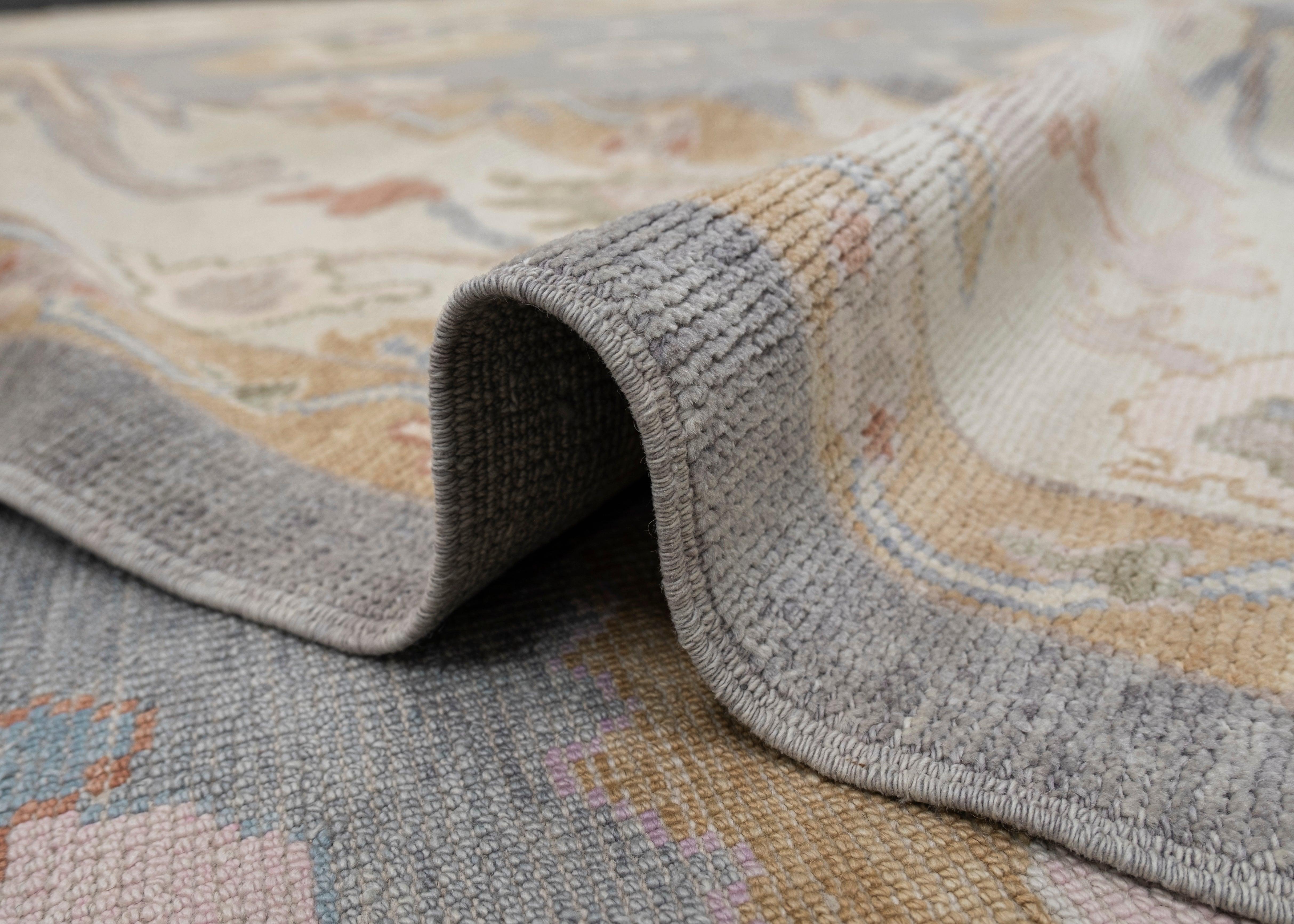 Contemporary Turkish Oushak Rug 9'1