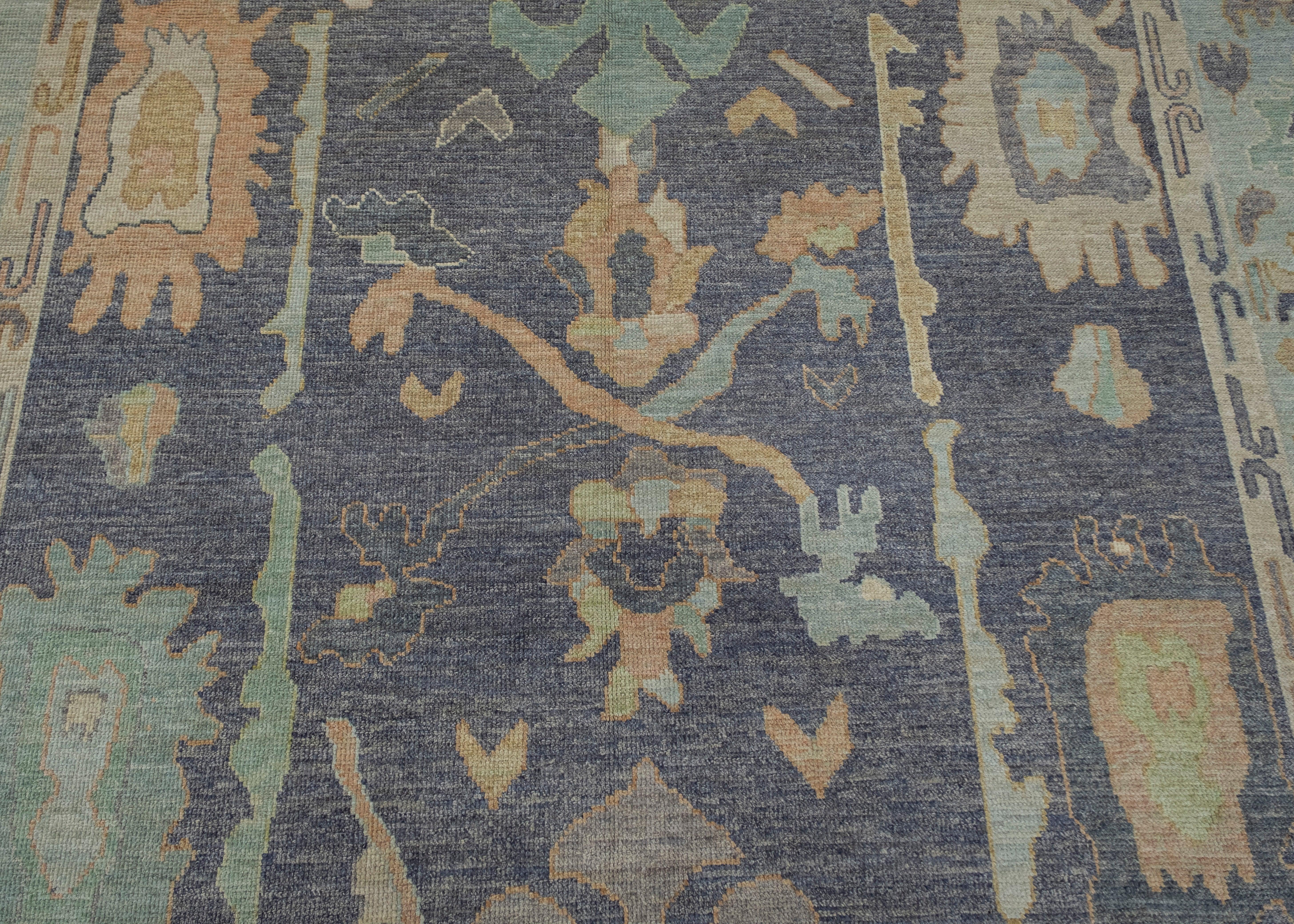 Contemporary Turkish Oushak Rug 9'1