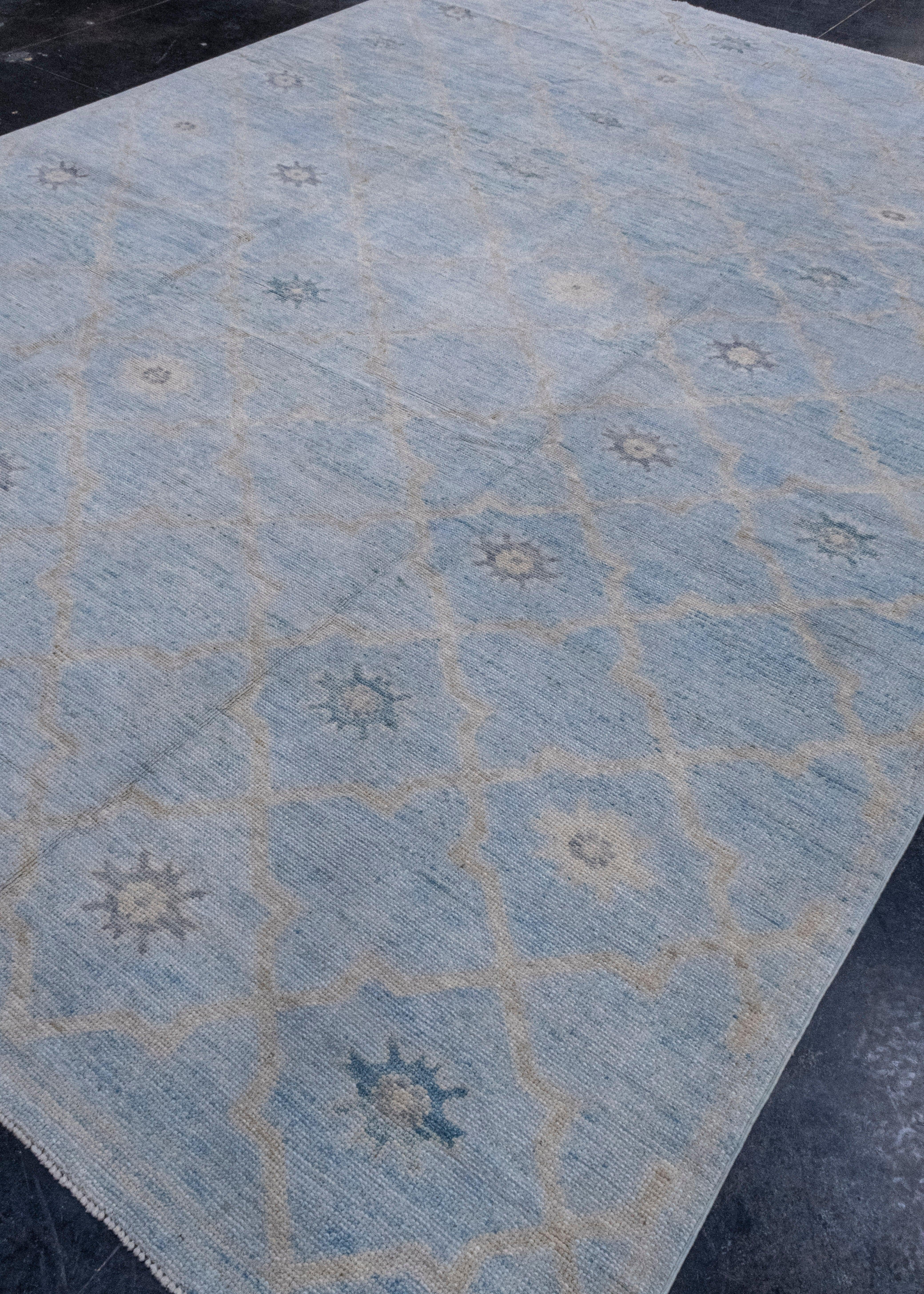 Alfombra turca Oushak 9'1