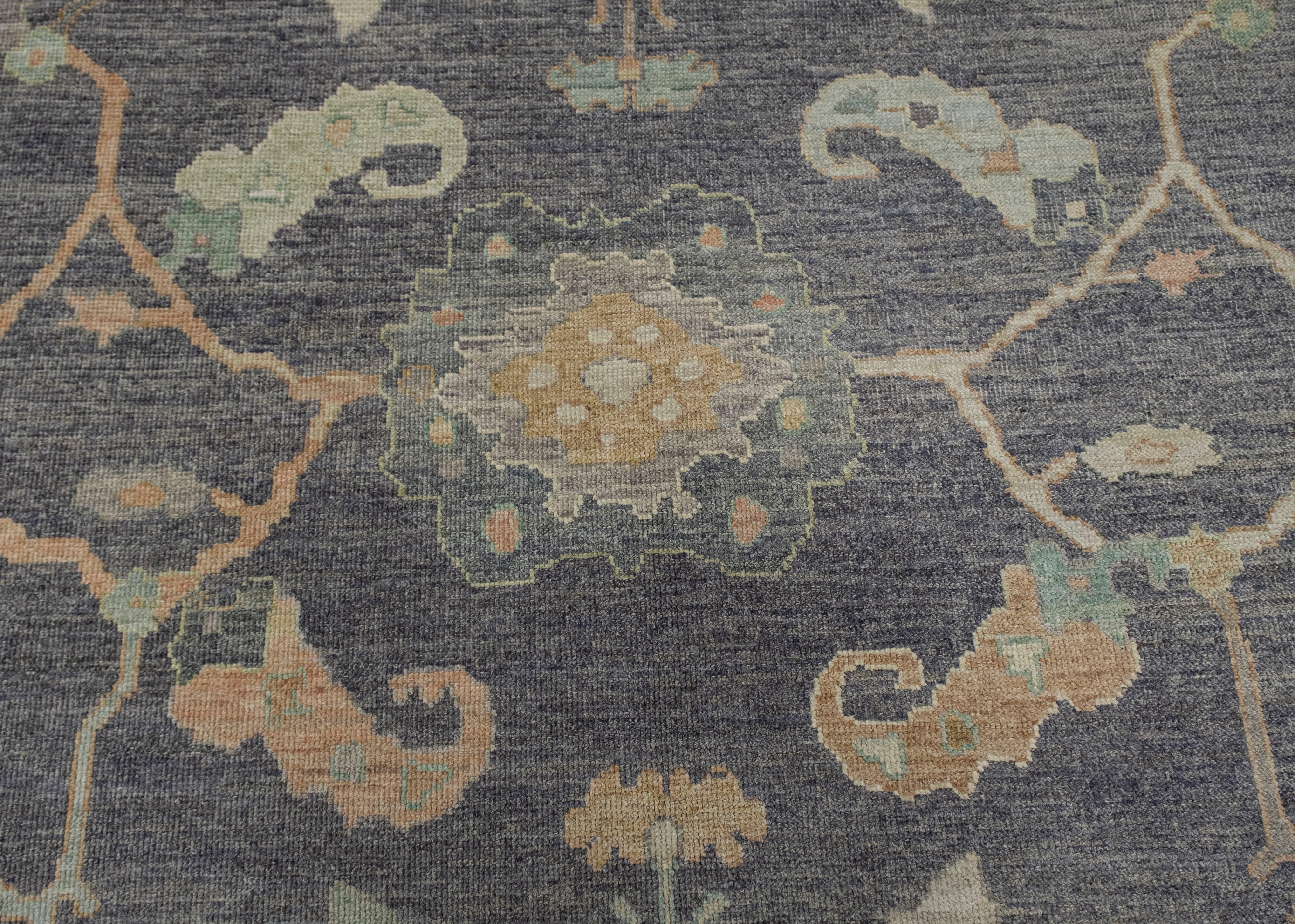 Contemporary Turkish Oushak Rug 9'1