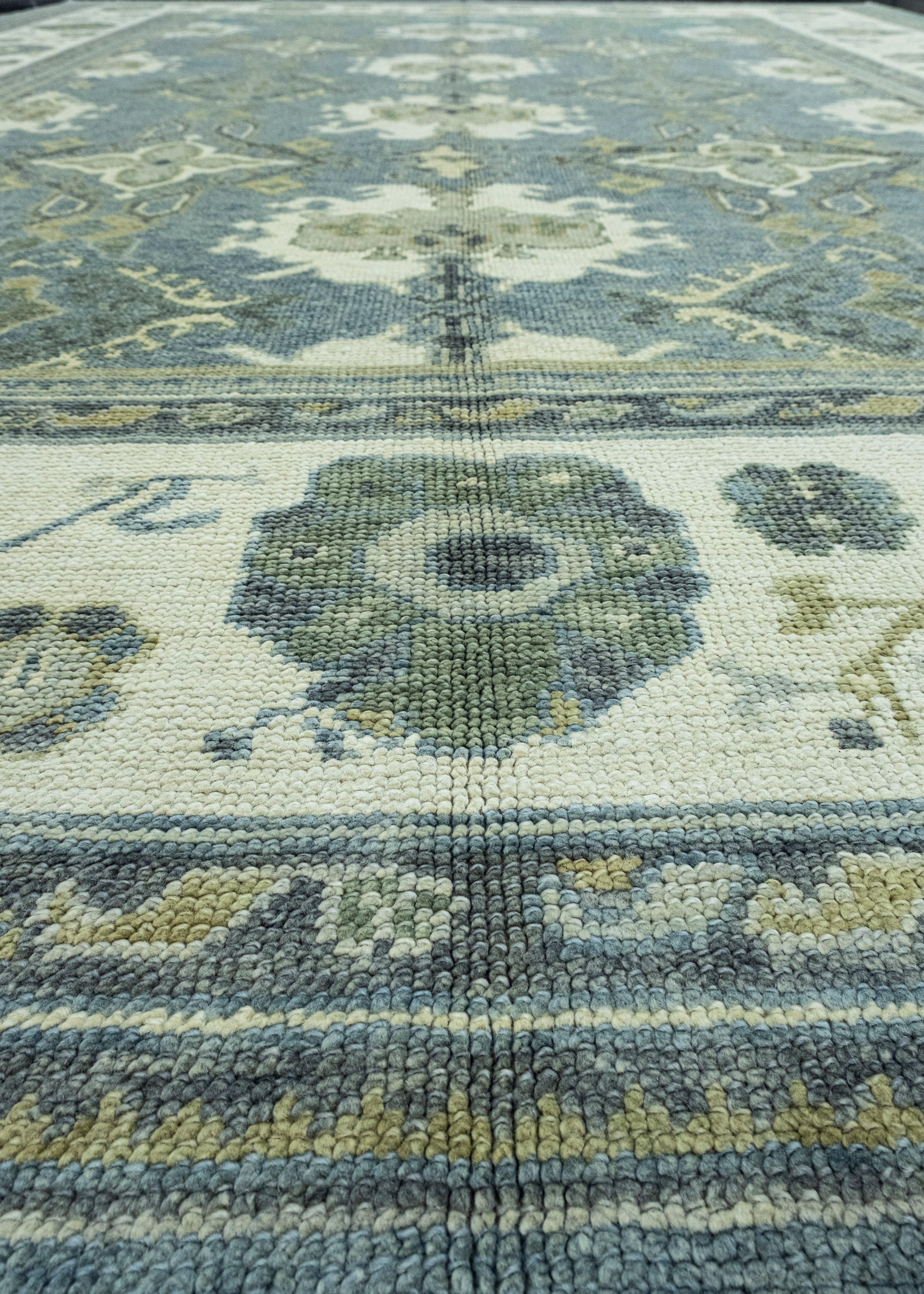 Contemporary Turkish Oushak Rug 9'1
