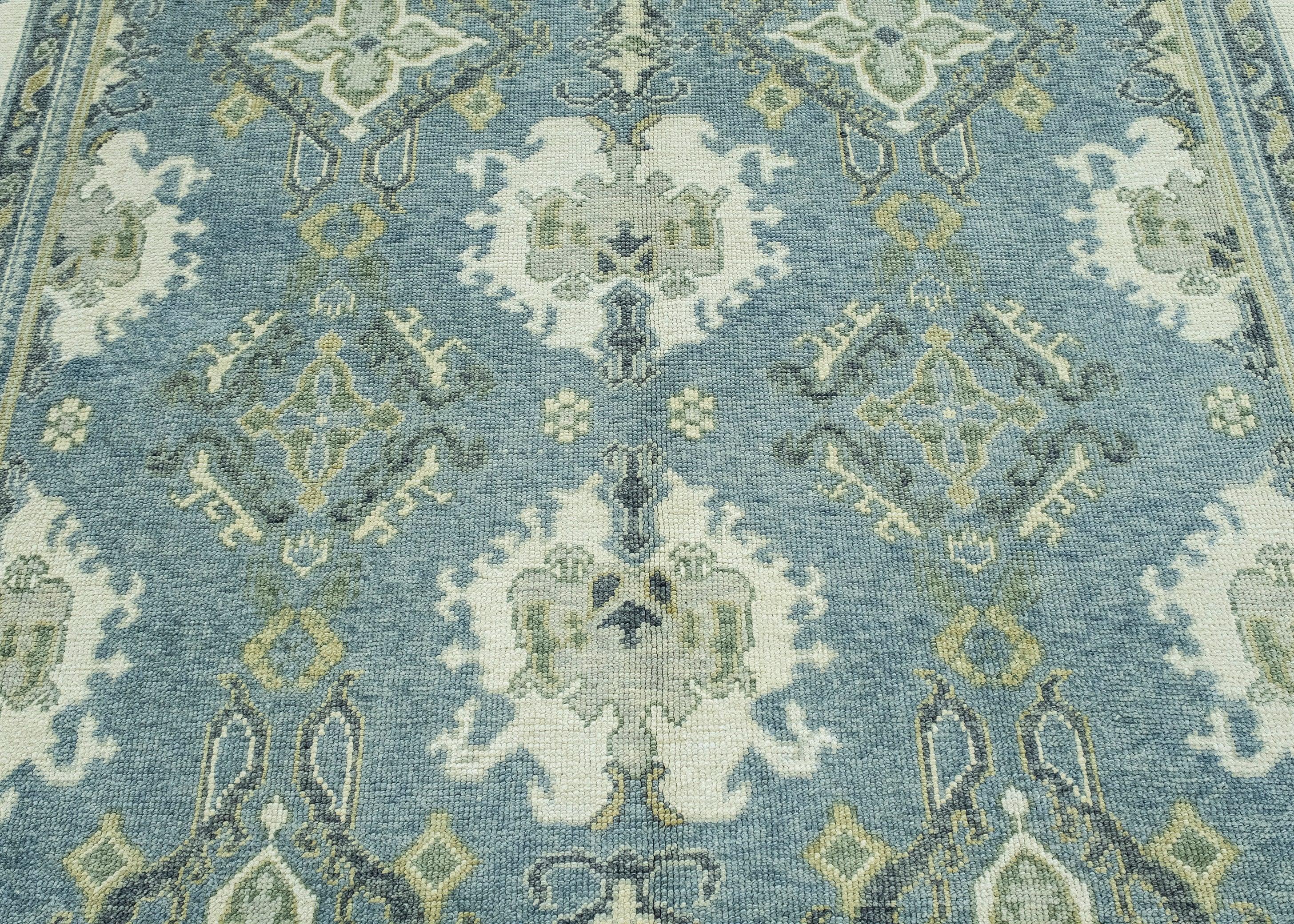 Wool Turkish Oushak Rug 9'1