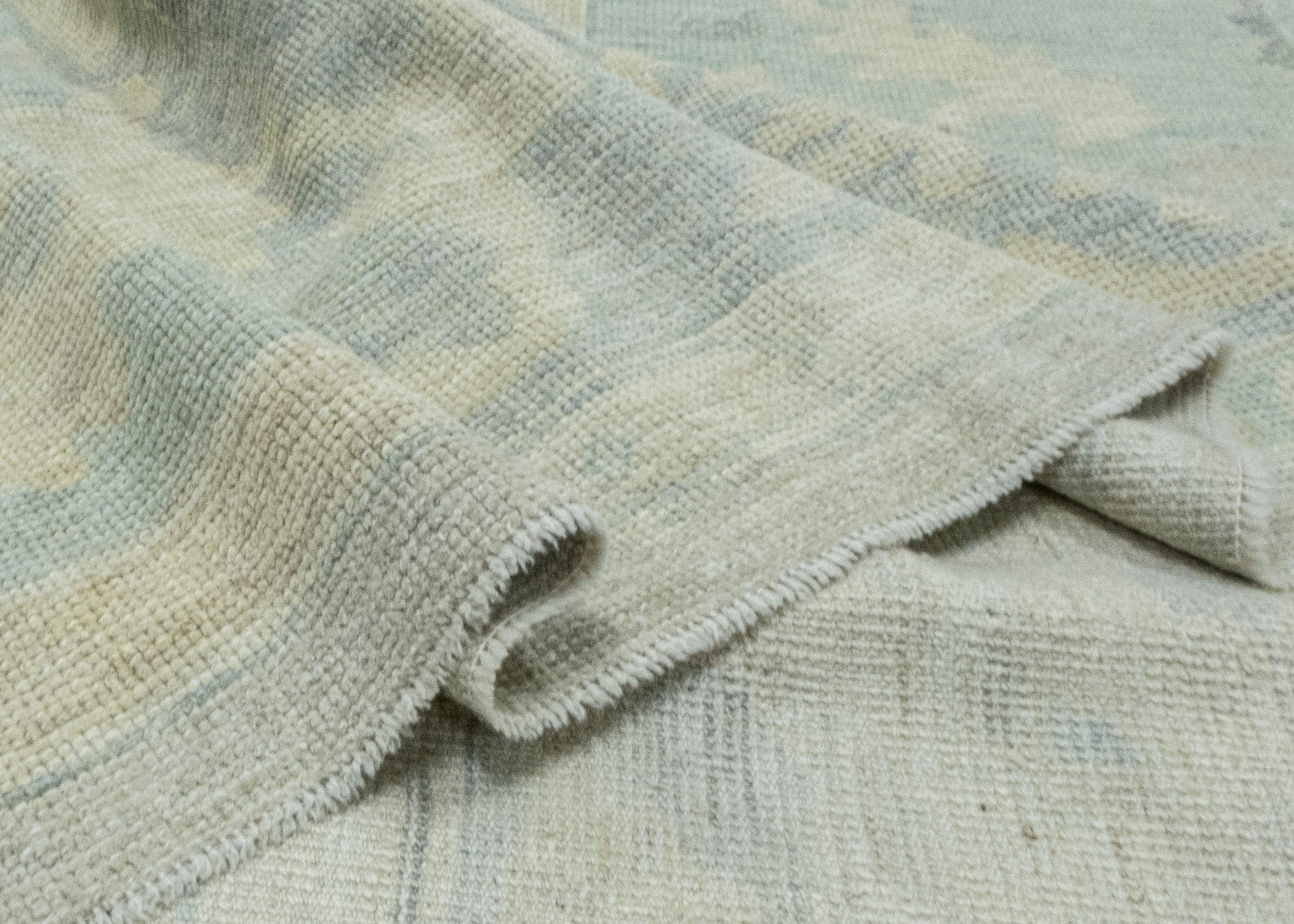 Wool Turkish Oushak Rug 9'10