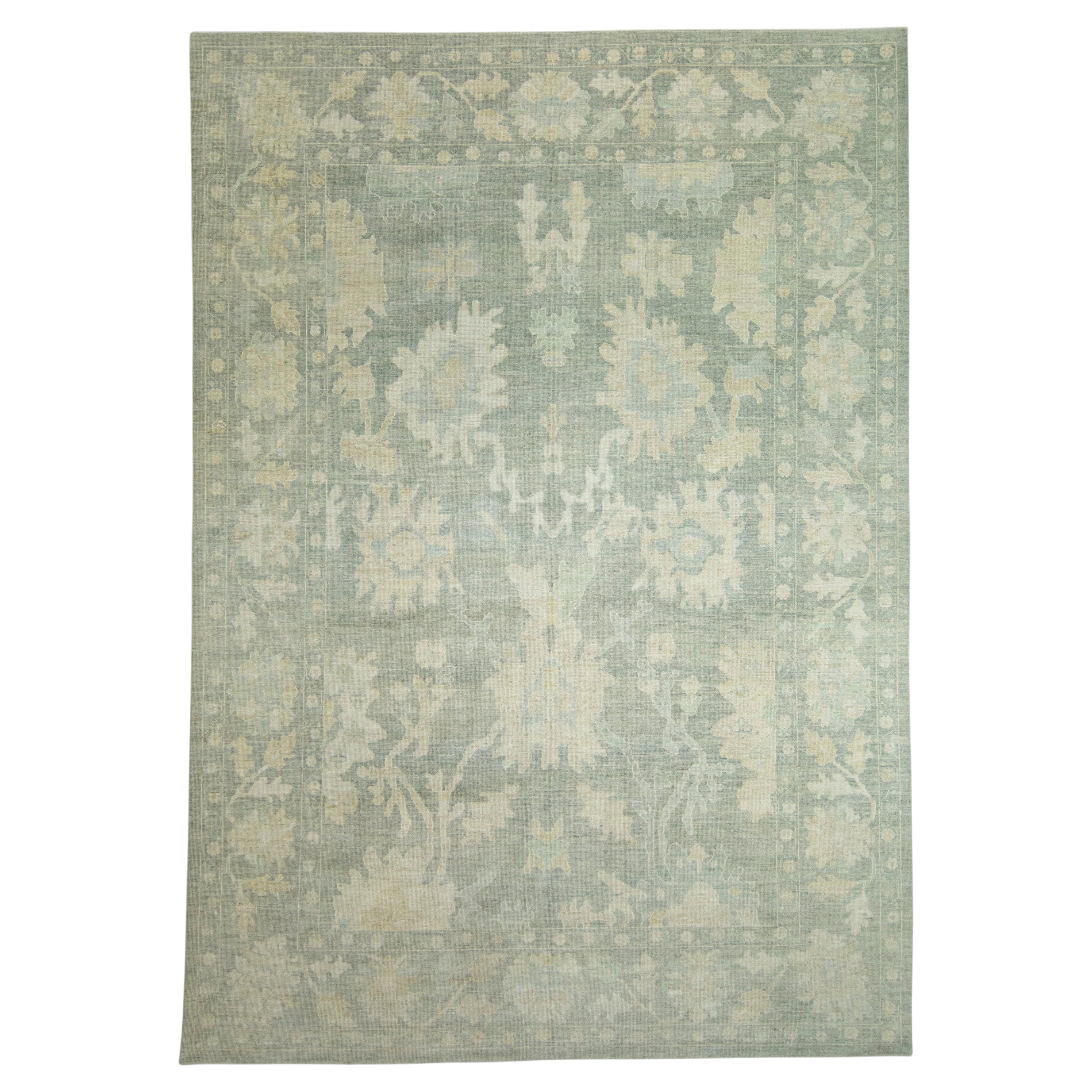 Turkish Oushak Rug 9'10" x 13'11" #18671 For Sale