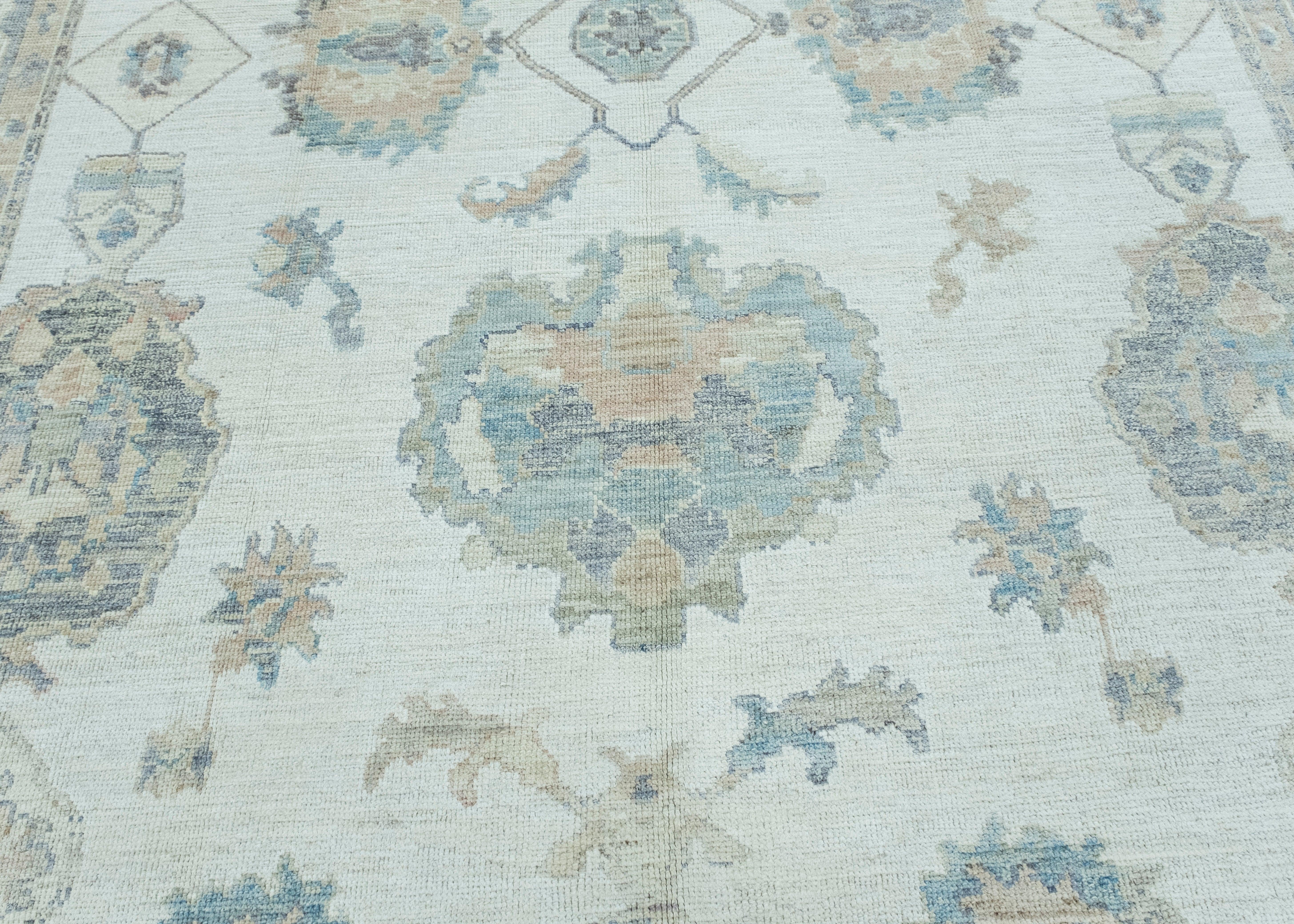 Wool Turkish Oushak Rug 9'10