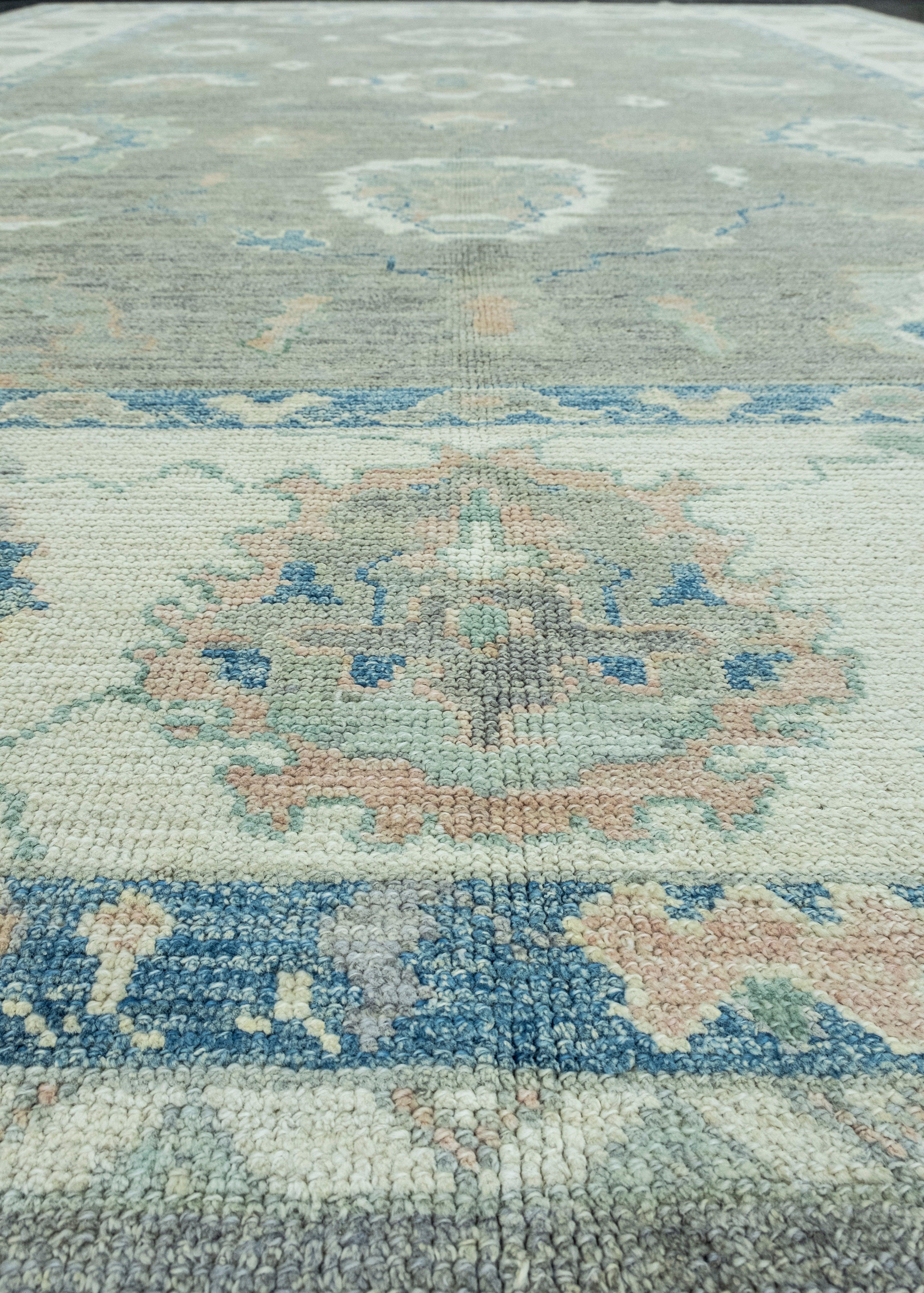 Contemporary Turkish Oushak Rug 9'10