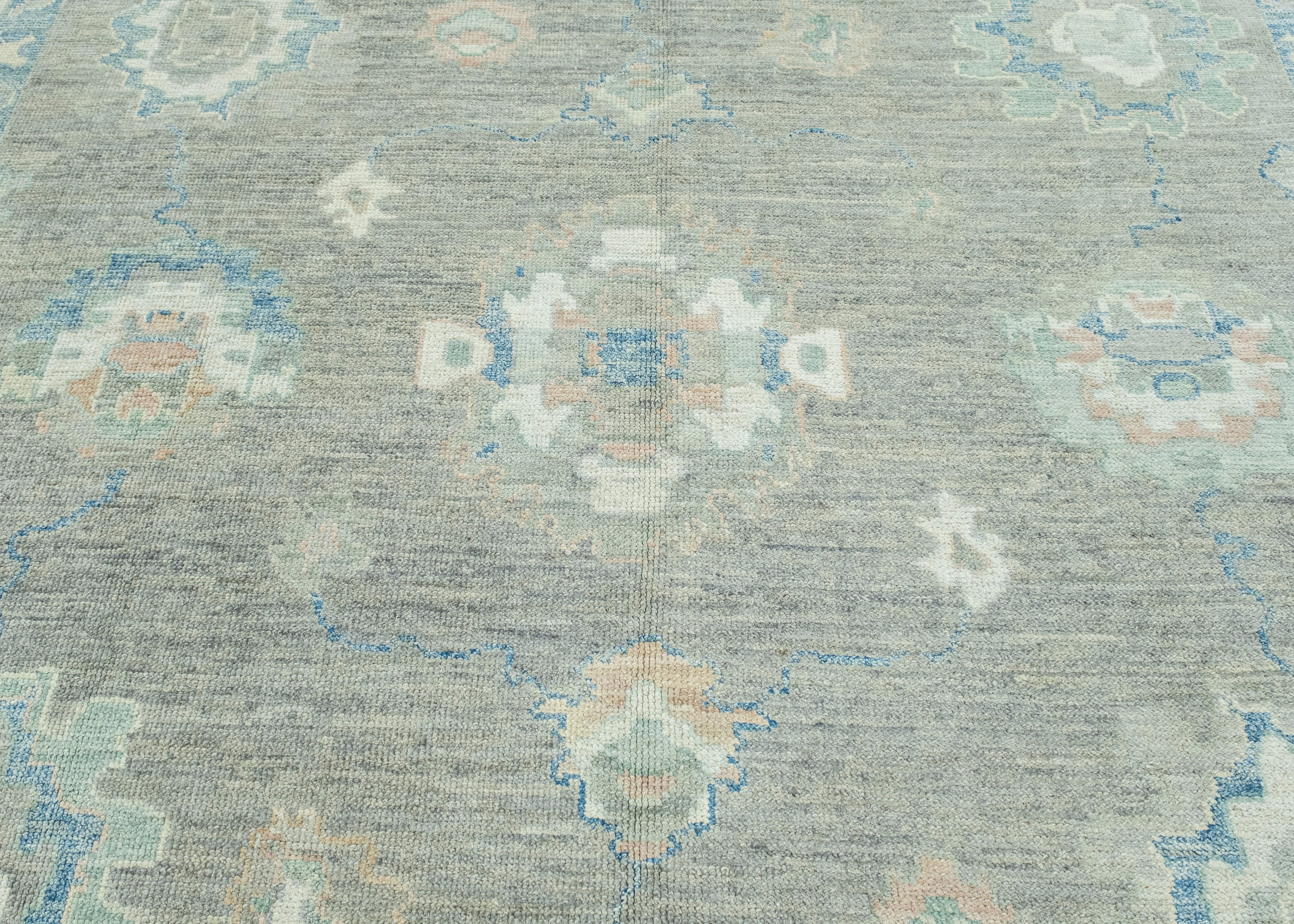 Wool Turkish Oushak Rug 9'10
