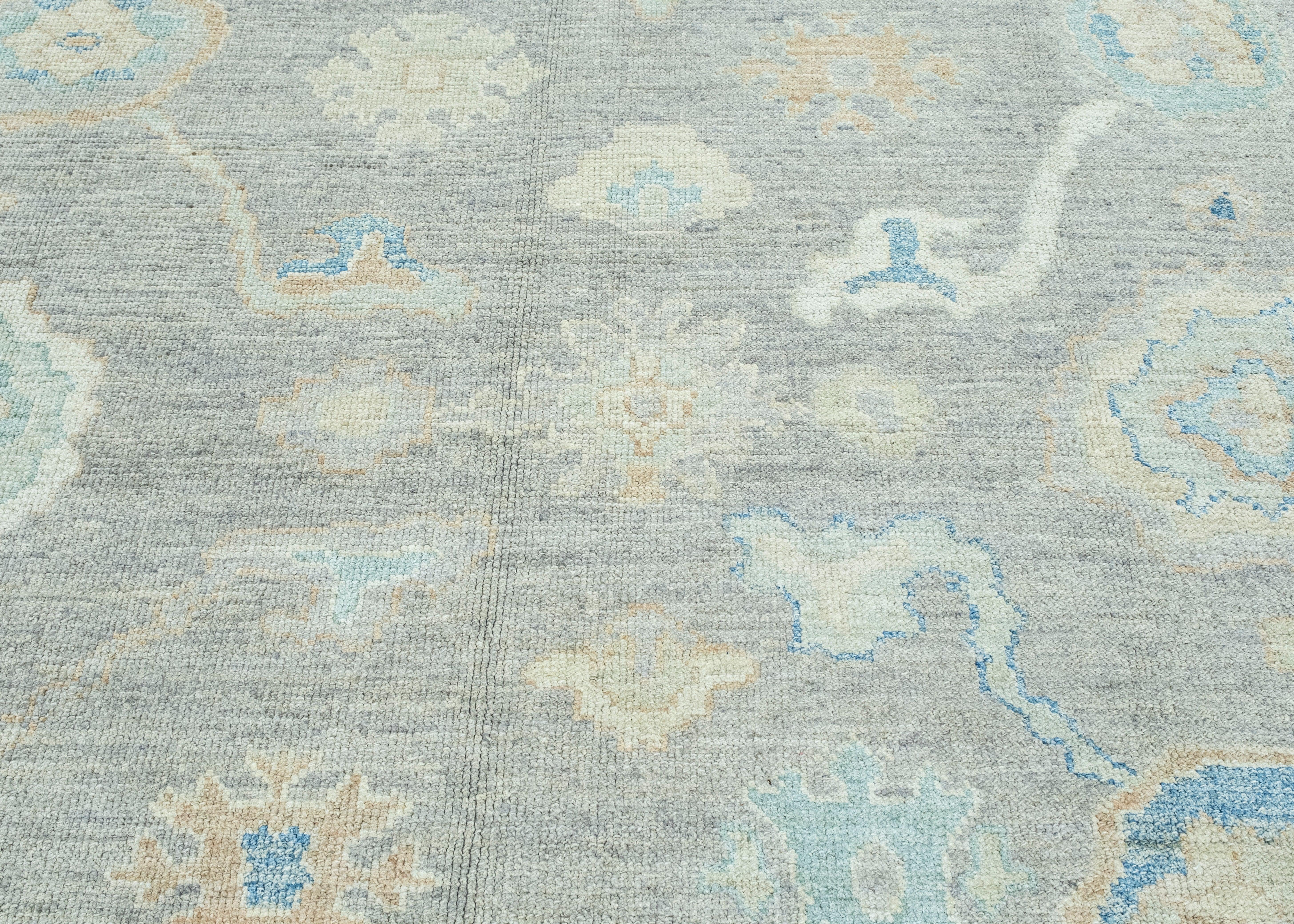 Wool Turkish Oushak Rug 9'10