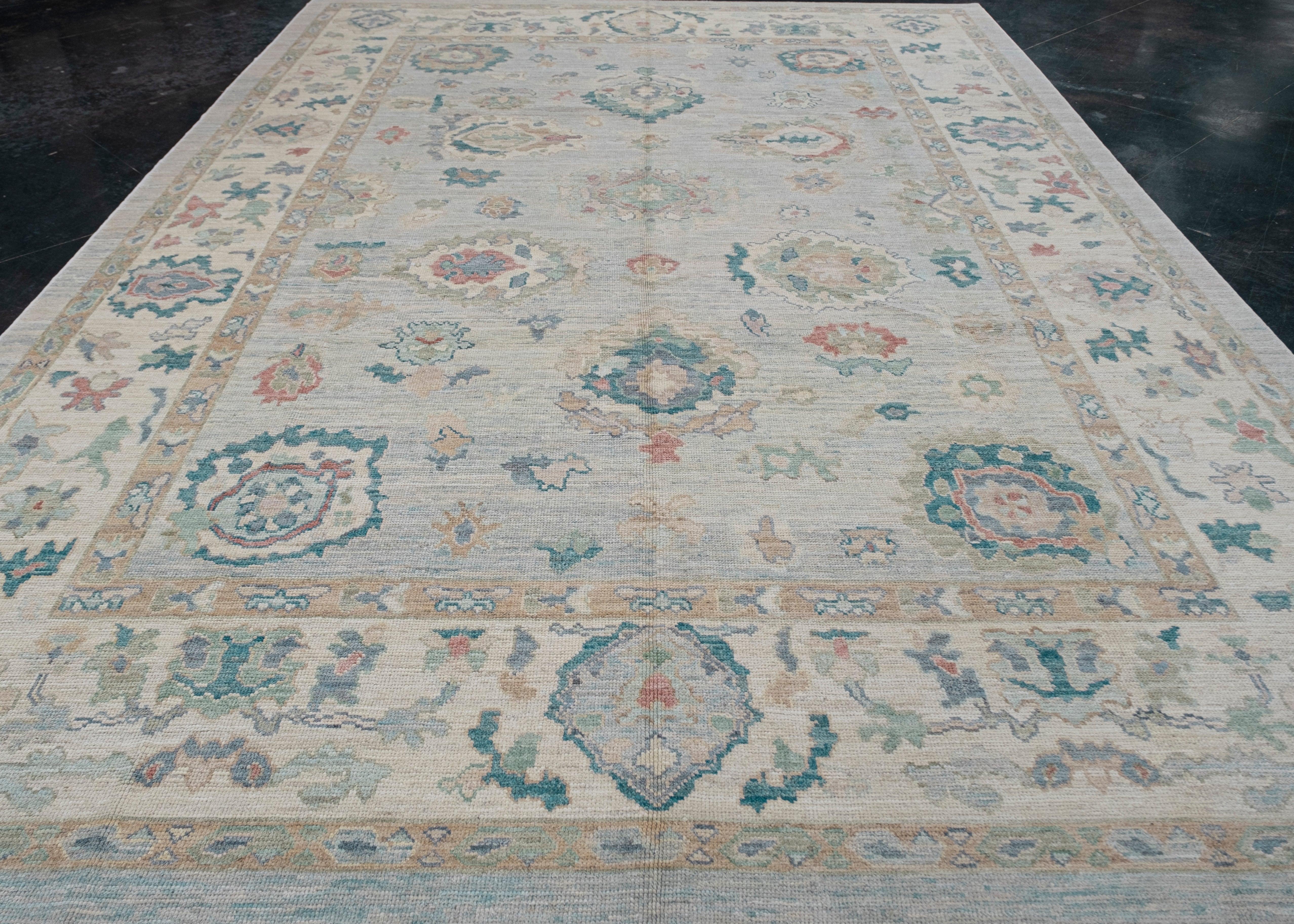 Turkish Oushak Rug 9'10