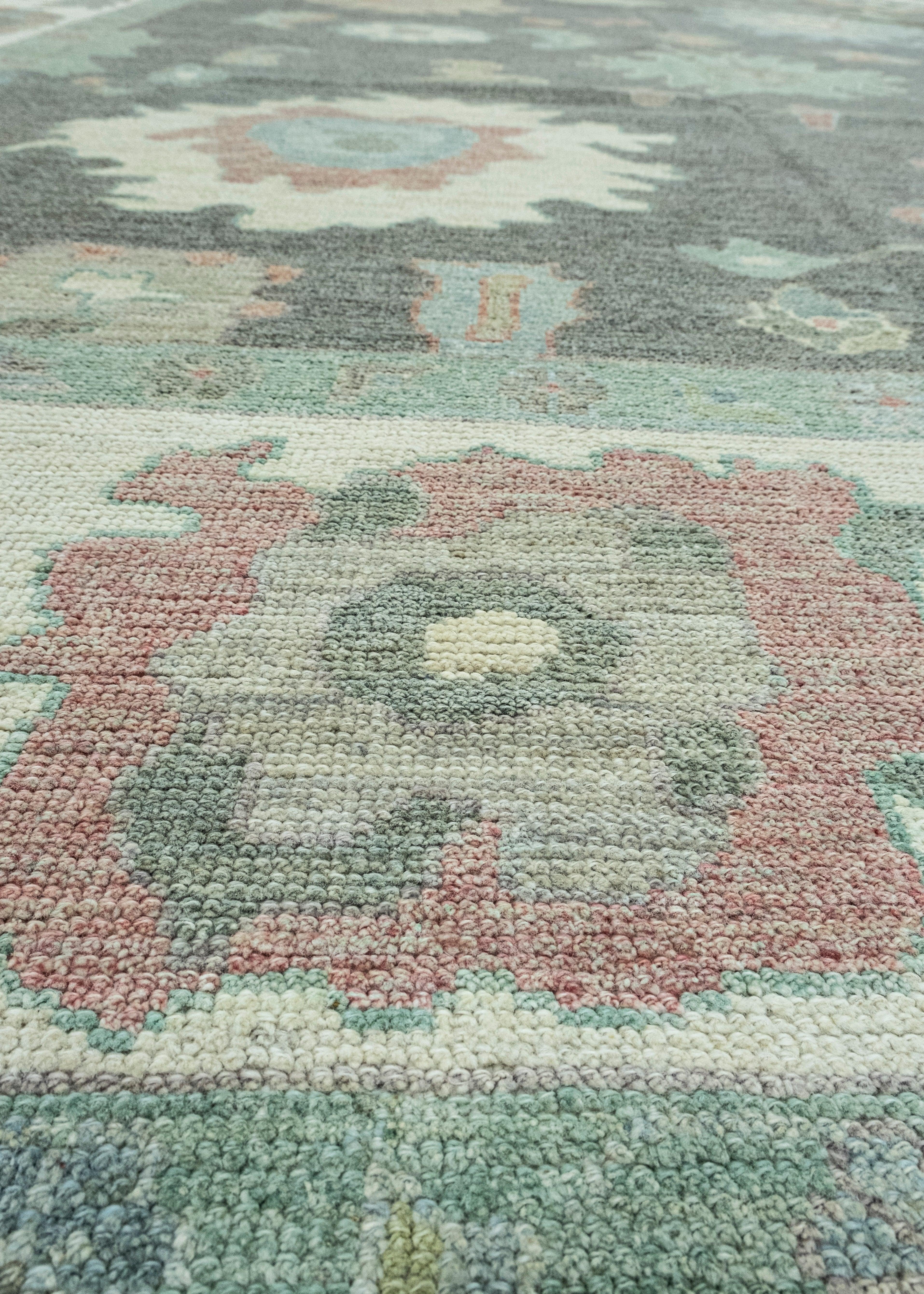 Contemporary Turkish Oushak Rug 9'10