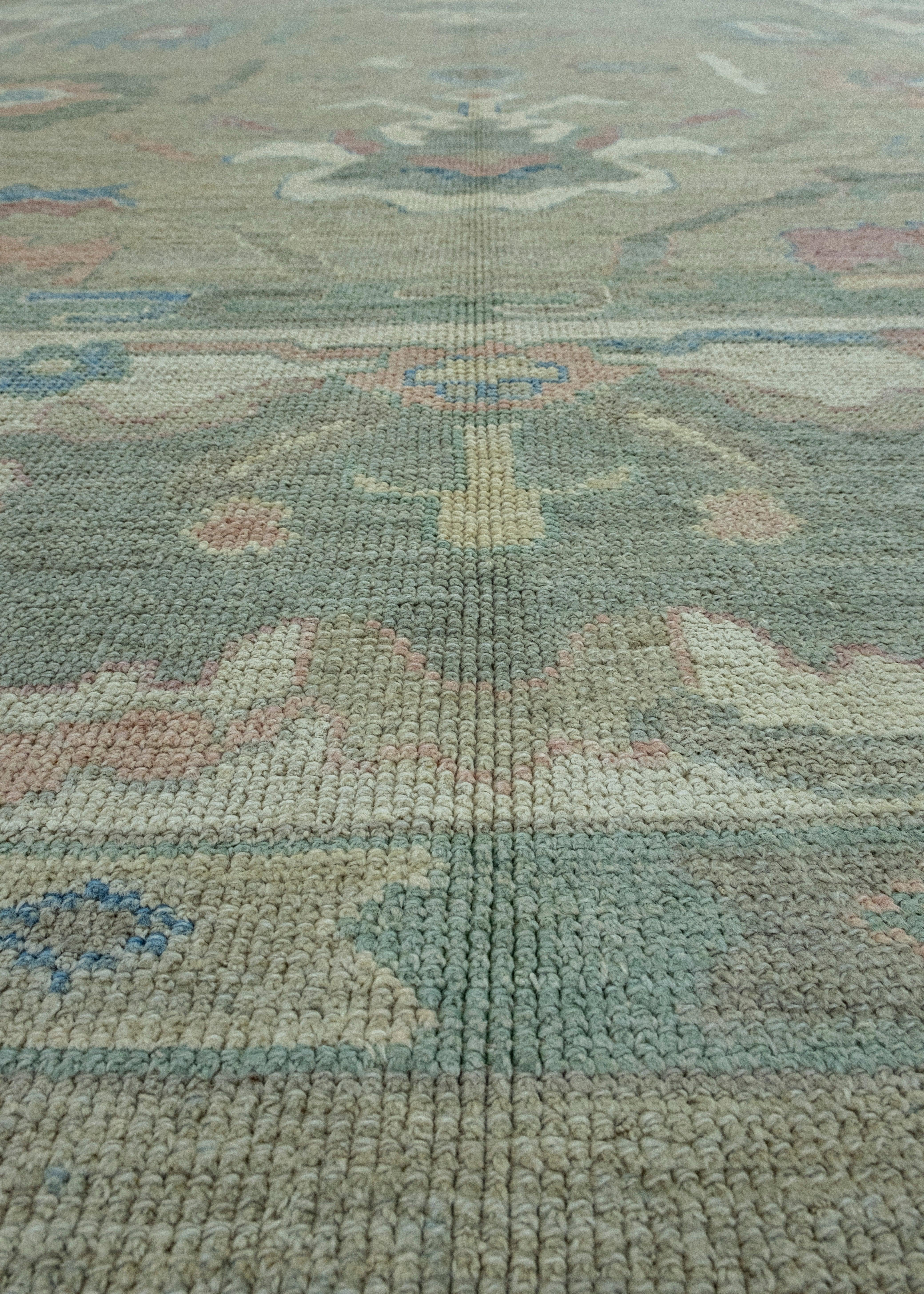 Contemporary Turkish Oushak Rug 9'10