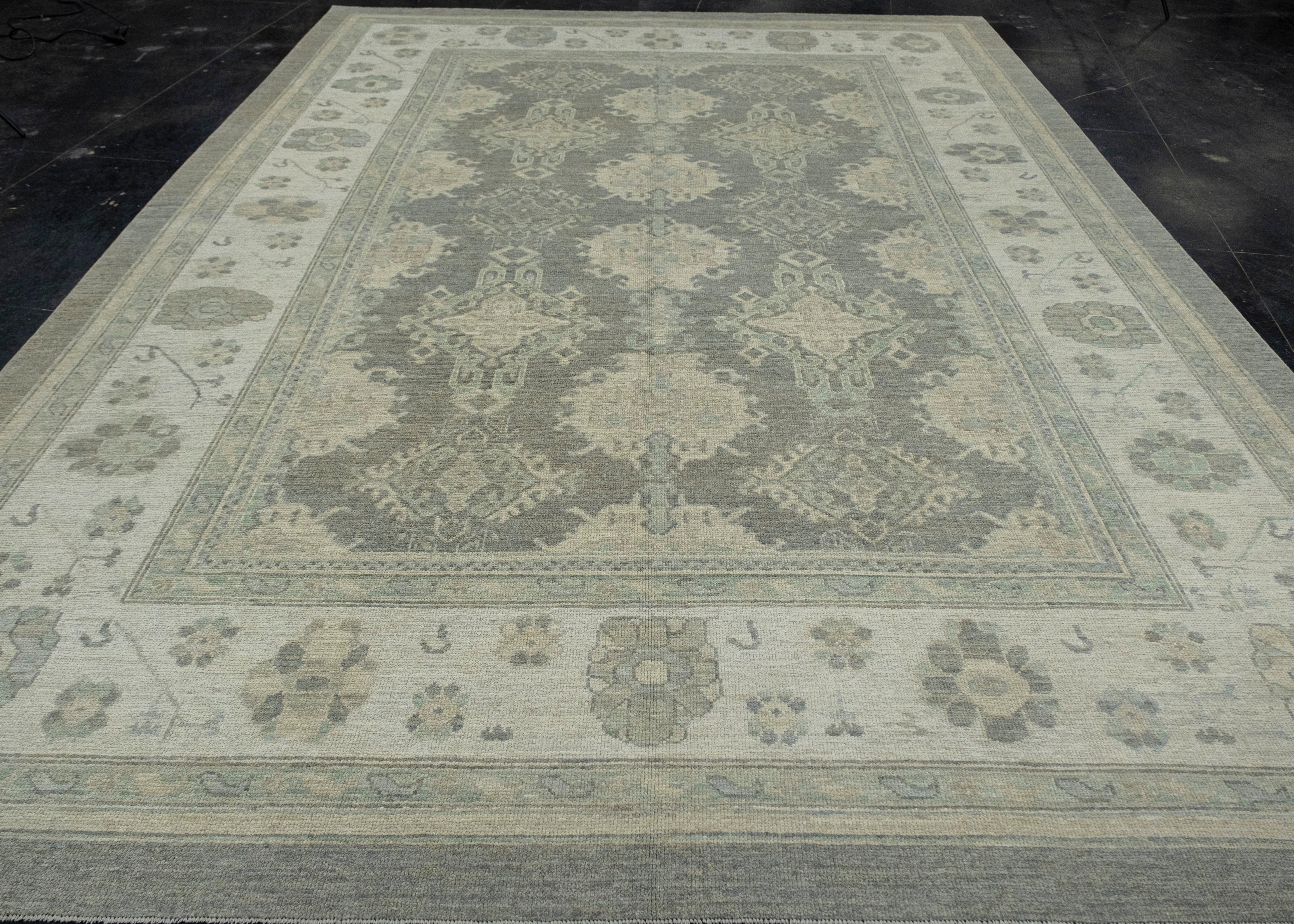 Turkish Oushak Rug 9'11