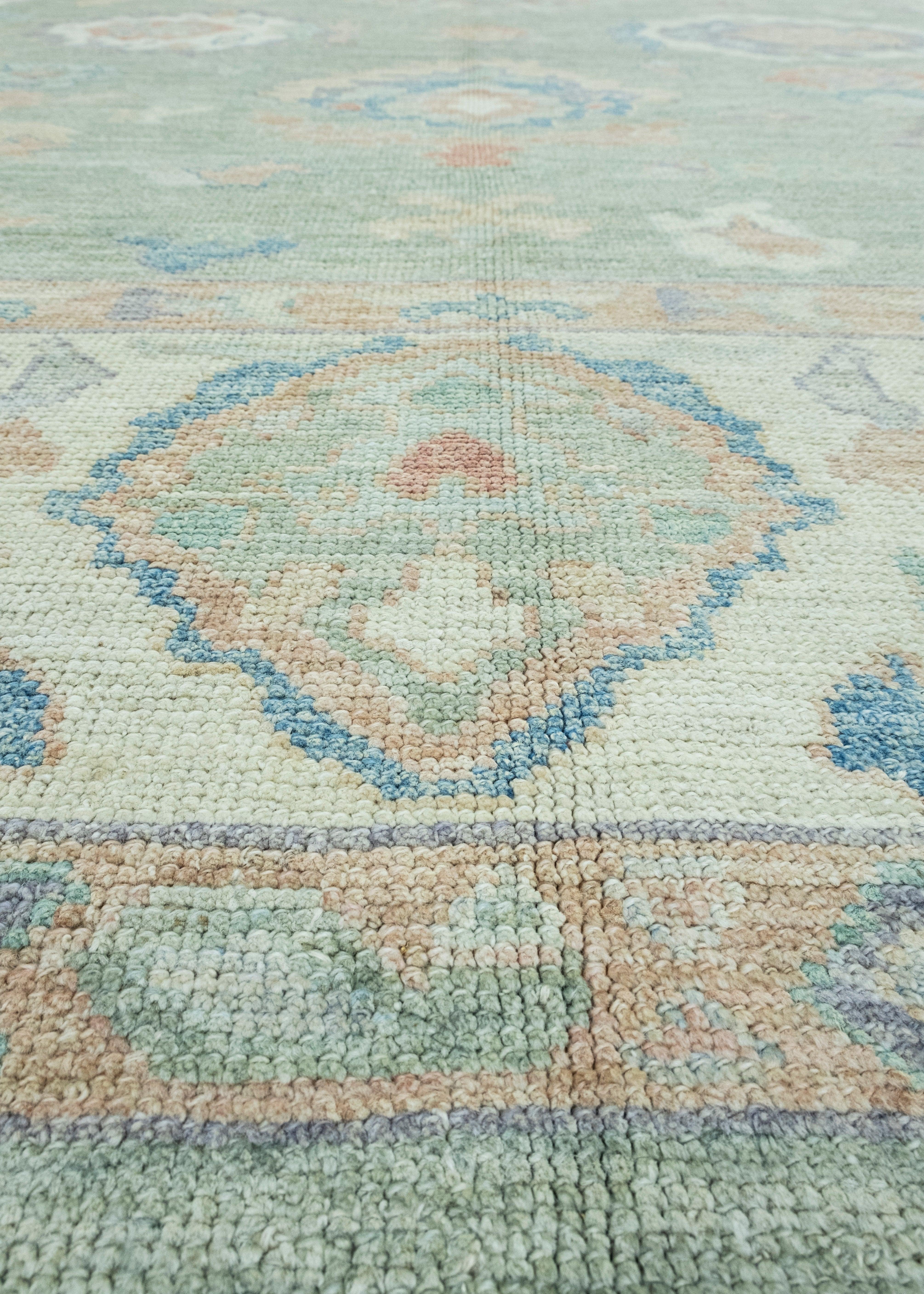 Contemporary Turkish Oushak Rug 9'11