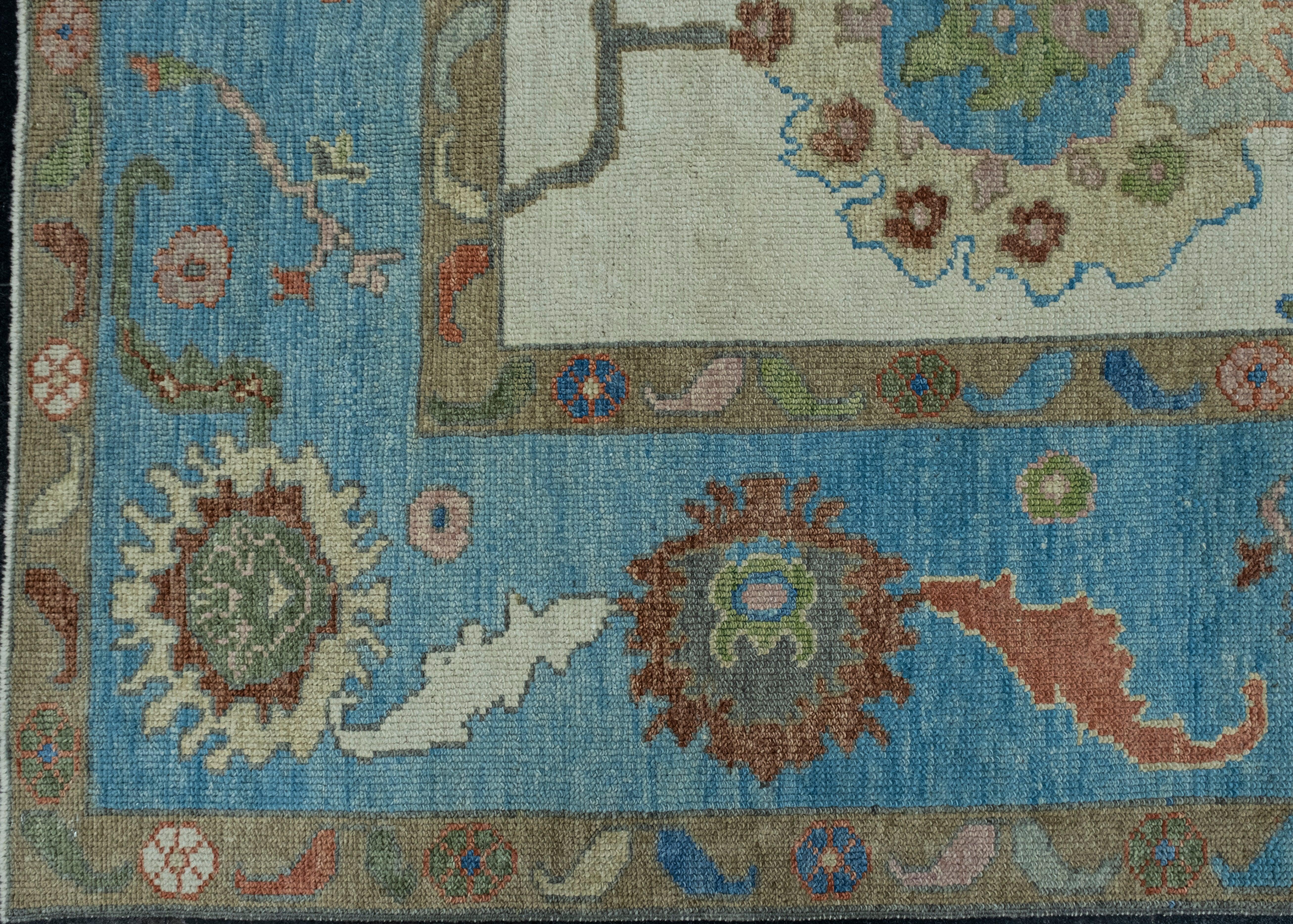 Annodato a mano Turkish Oushak Rug 9'2