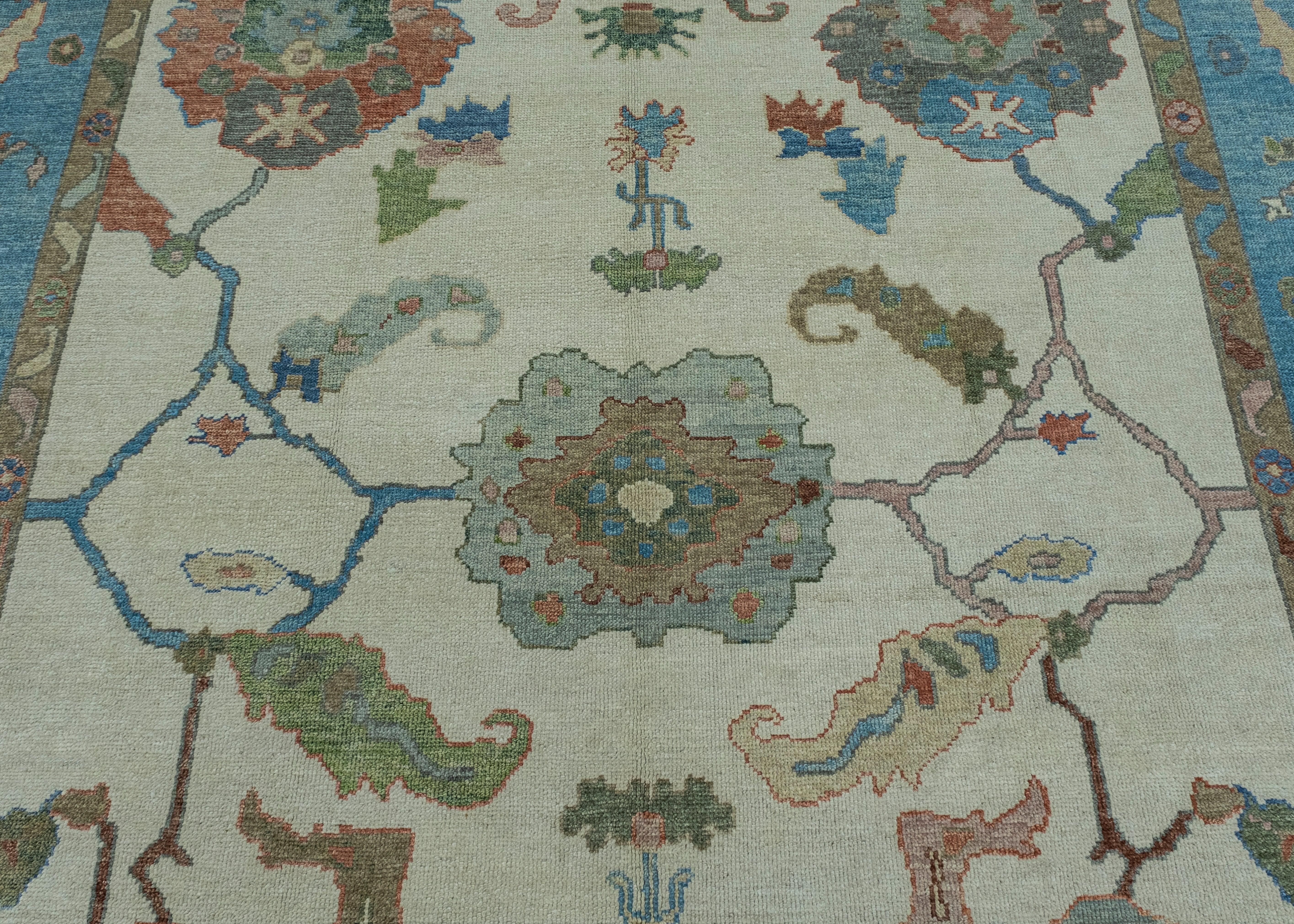 XXI secolo e contemporaneo Turkish Oushak Rug 9'2
