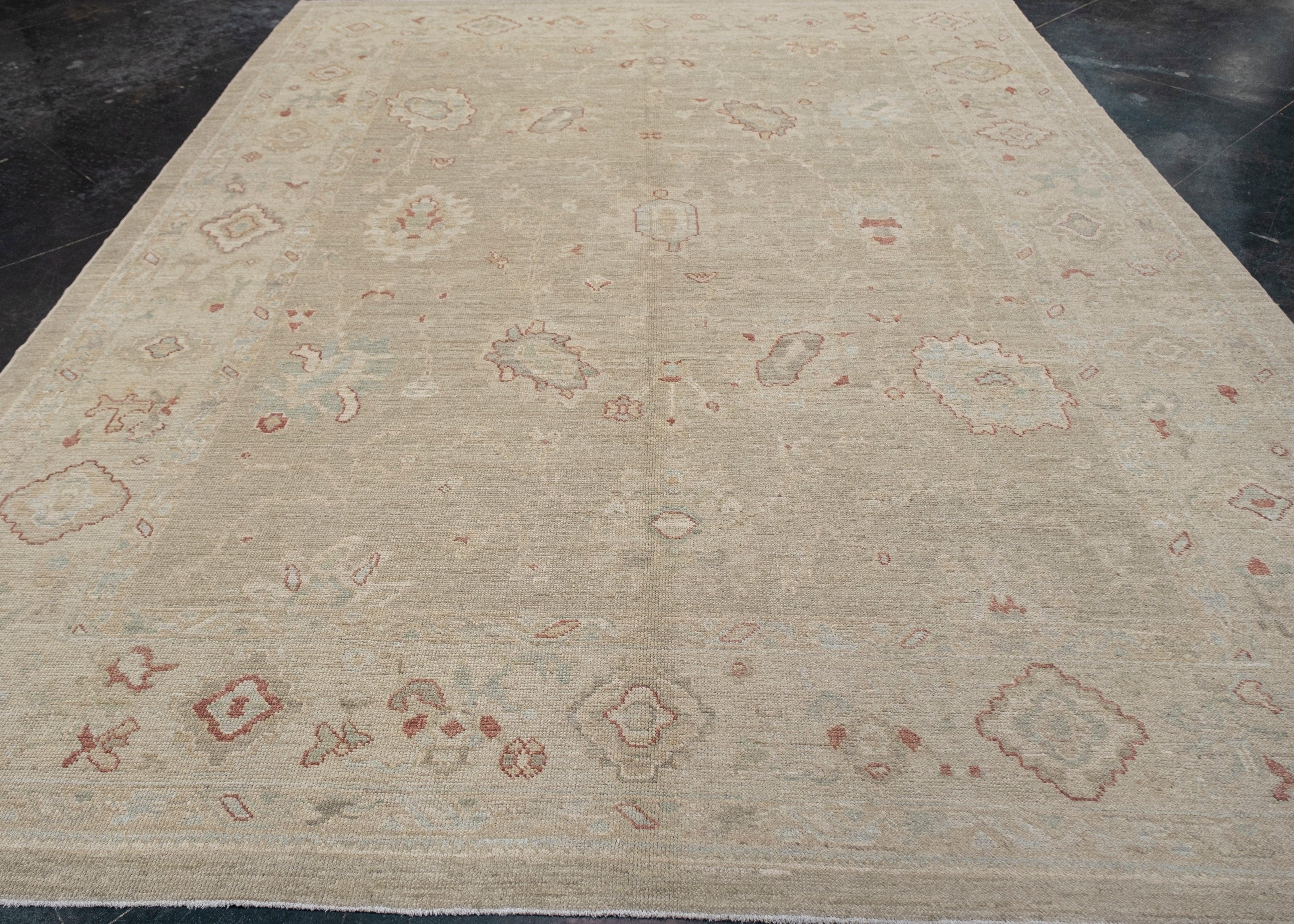 Turkish Oushak Rug 9'2