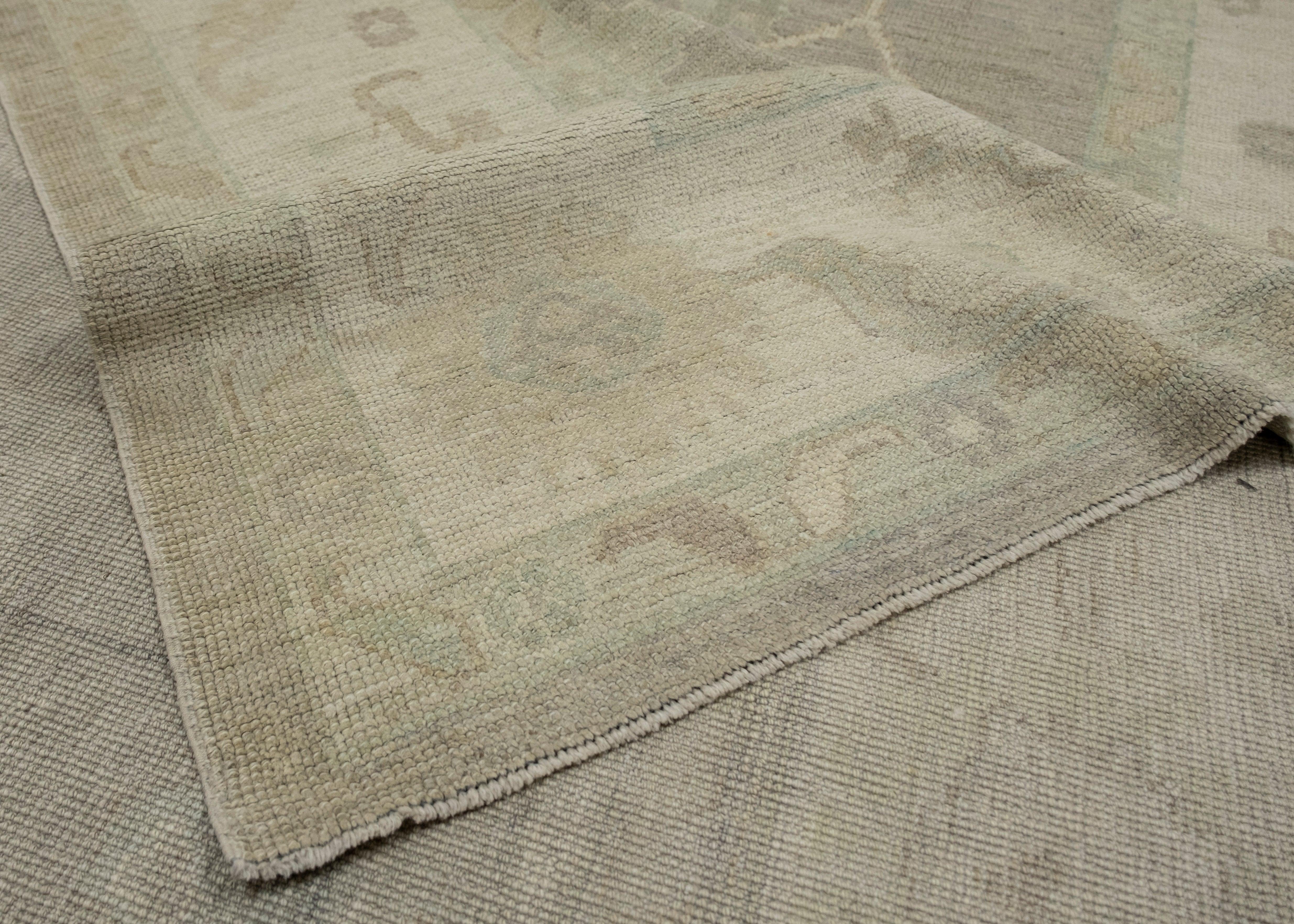 Wool Turkish Oushak Rug 9'2