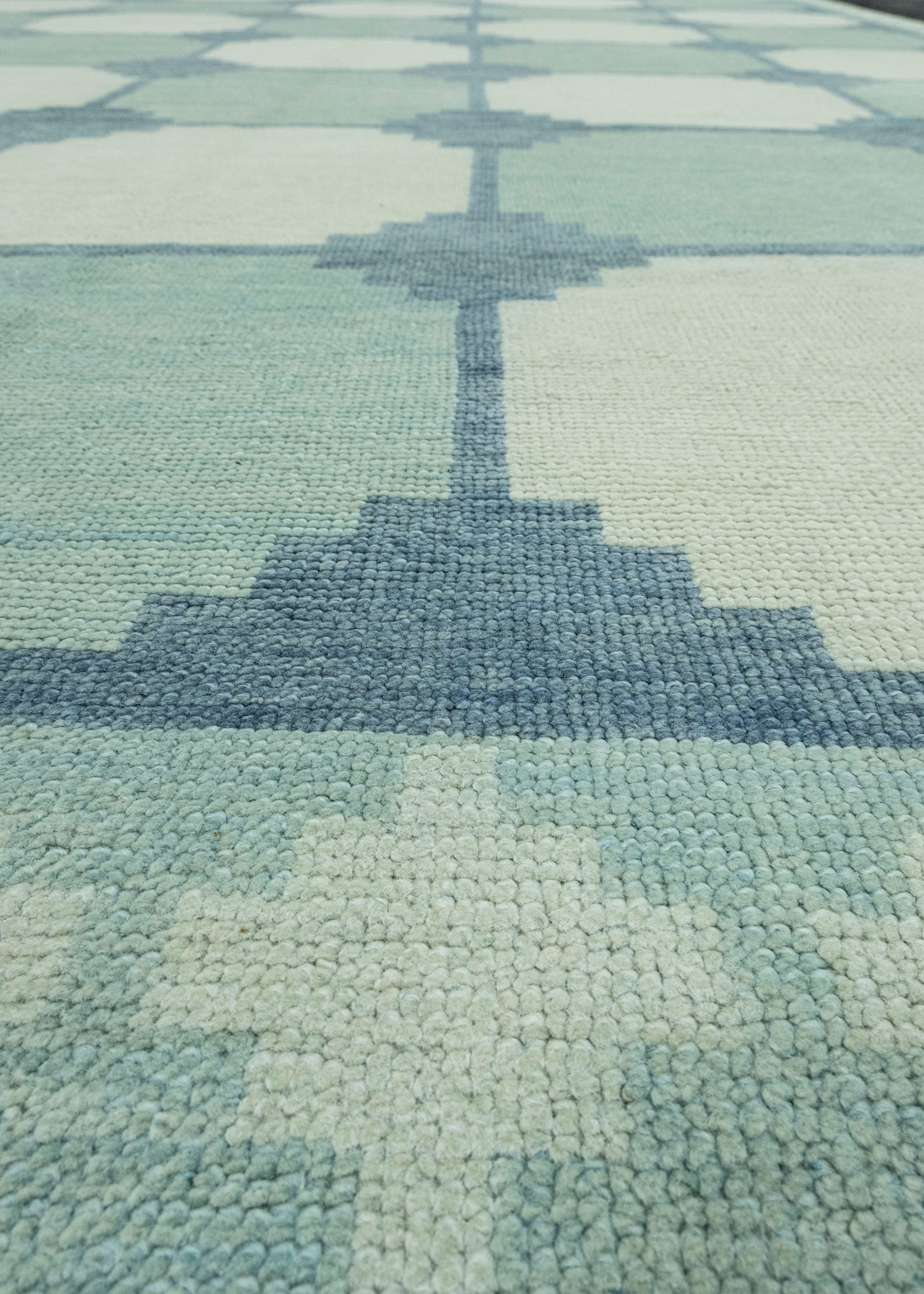 Contemporary Turkish Oushak Rug 9'2