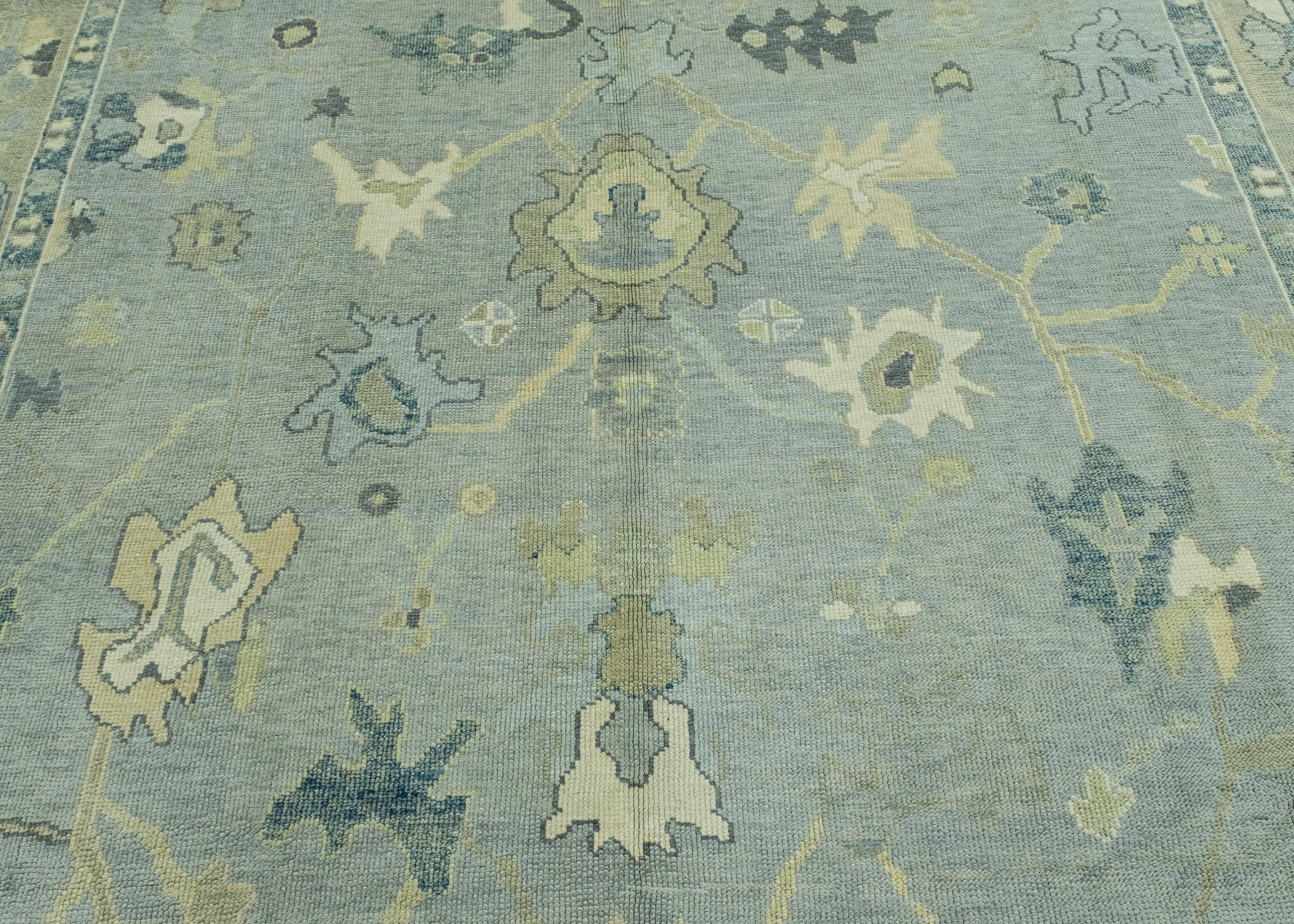 Wool Turkish Oushak Rug 9'3