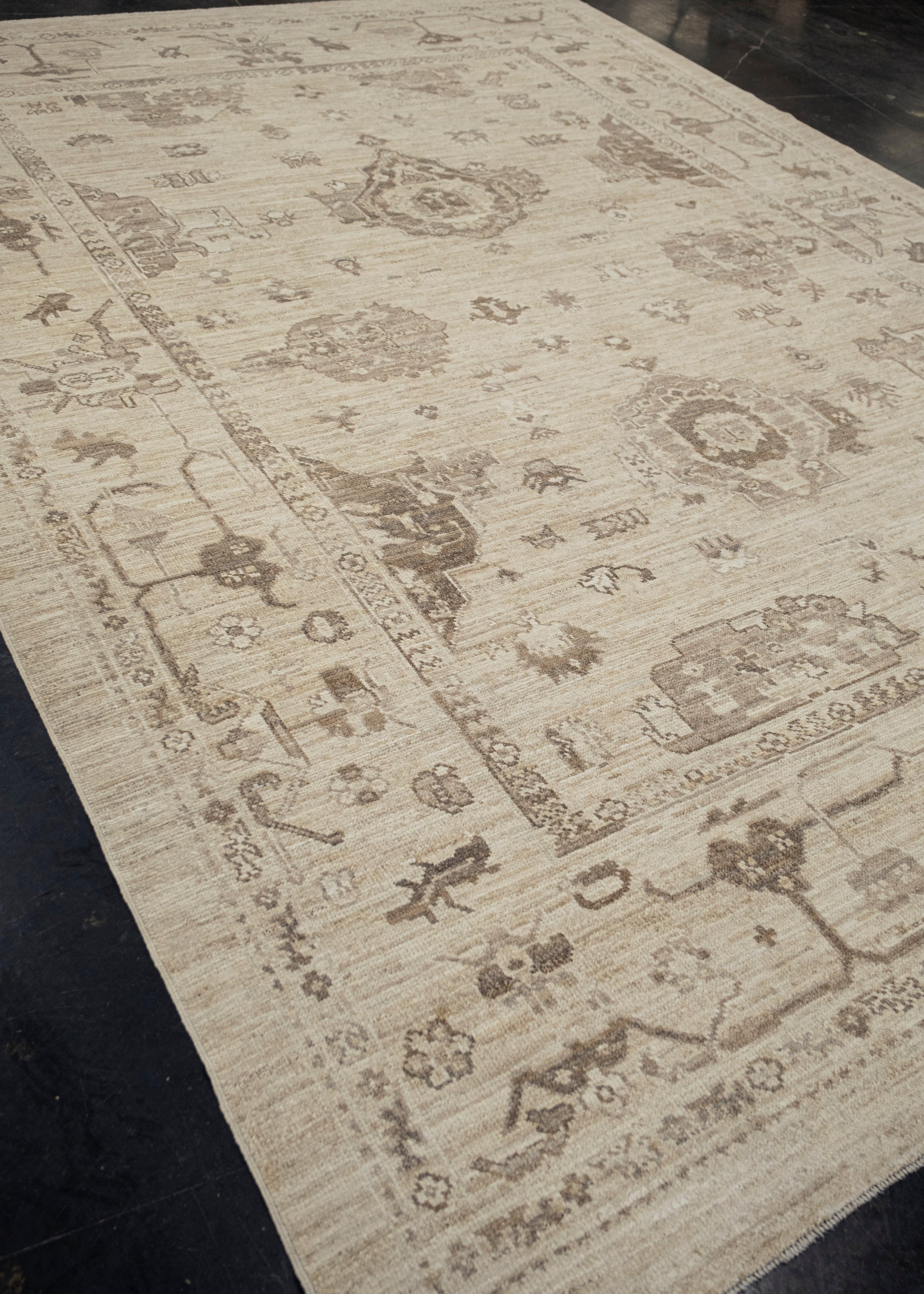 Contemporary Turkish Oushak Rug 9'3