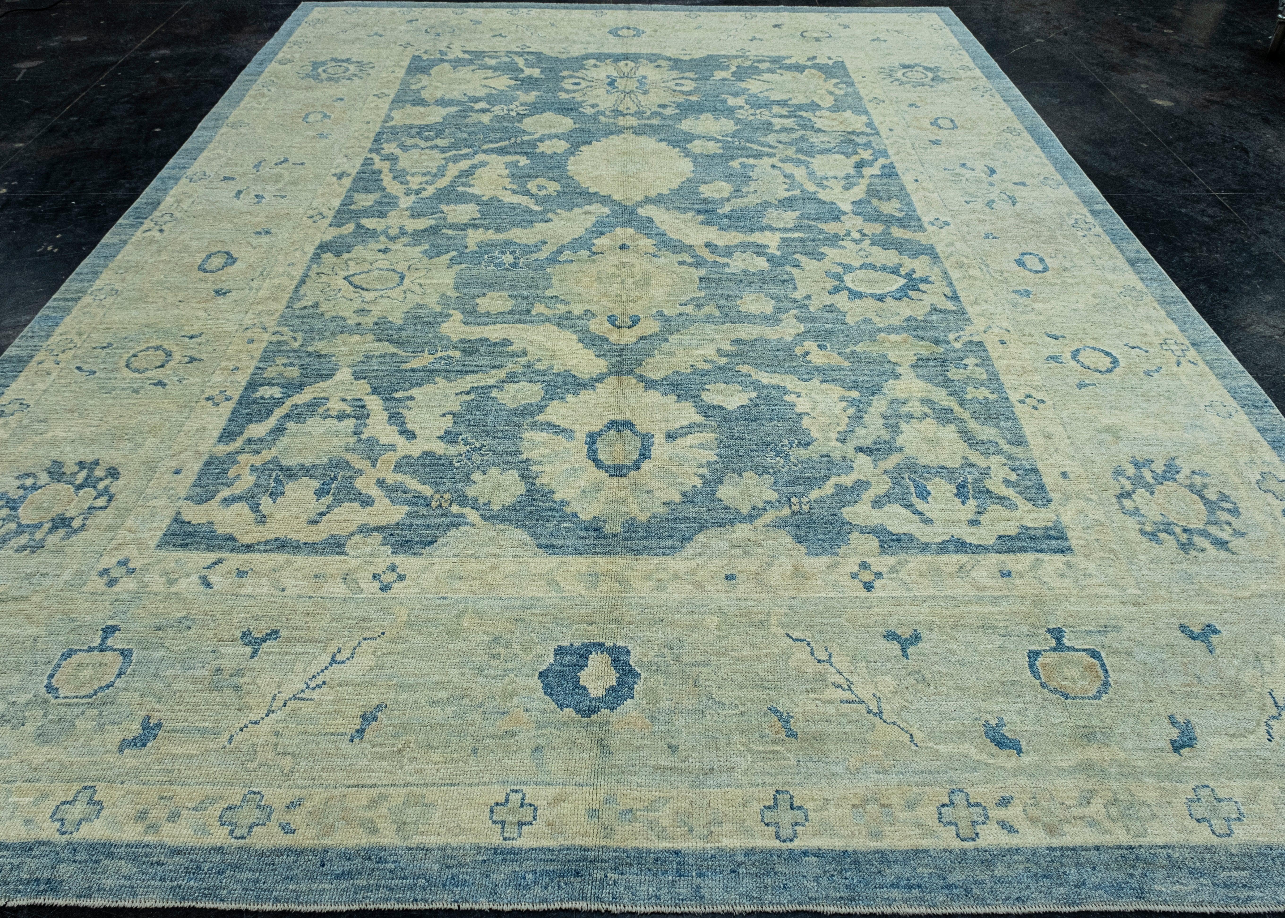 Turkish Oushak Rug 9'3