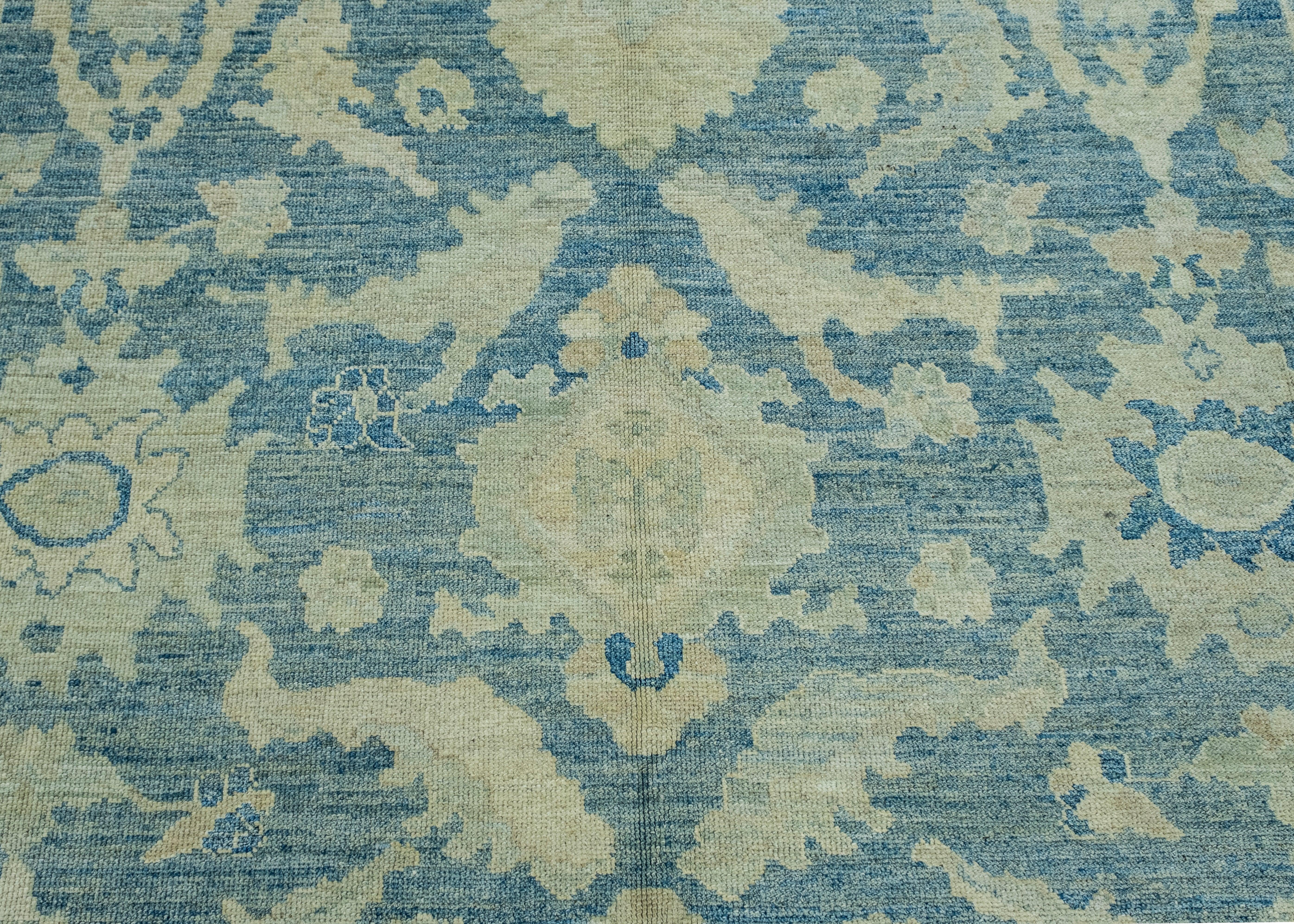 Wool Turkish Oushak Rug 9'3