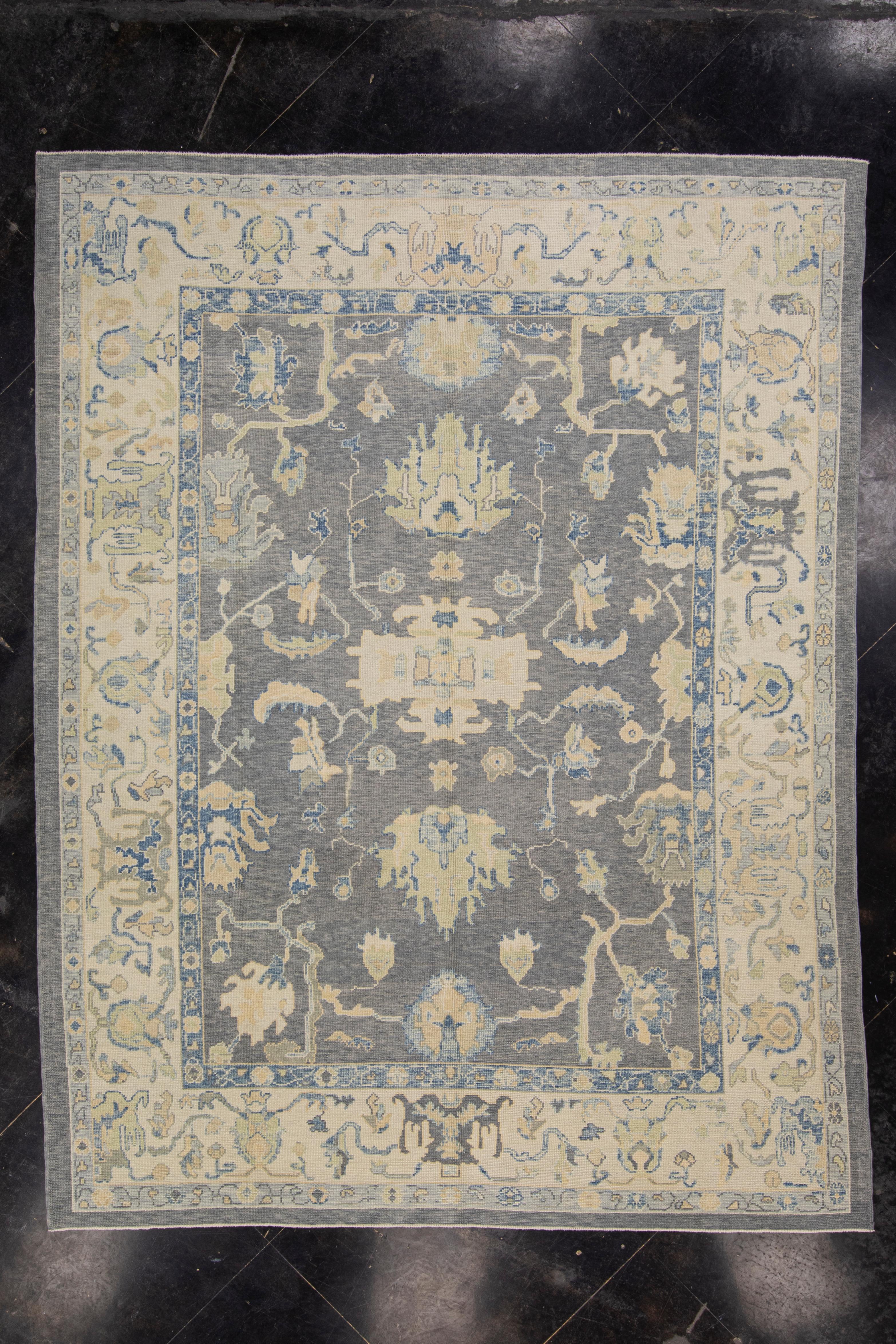 XXI secolo e contemporaneo Tappeto Oushak turco 9'4