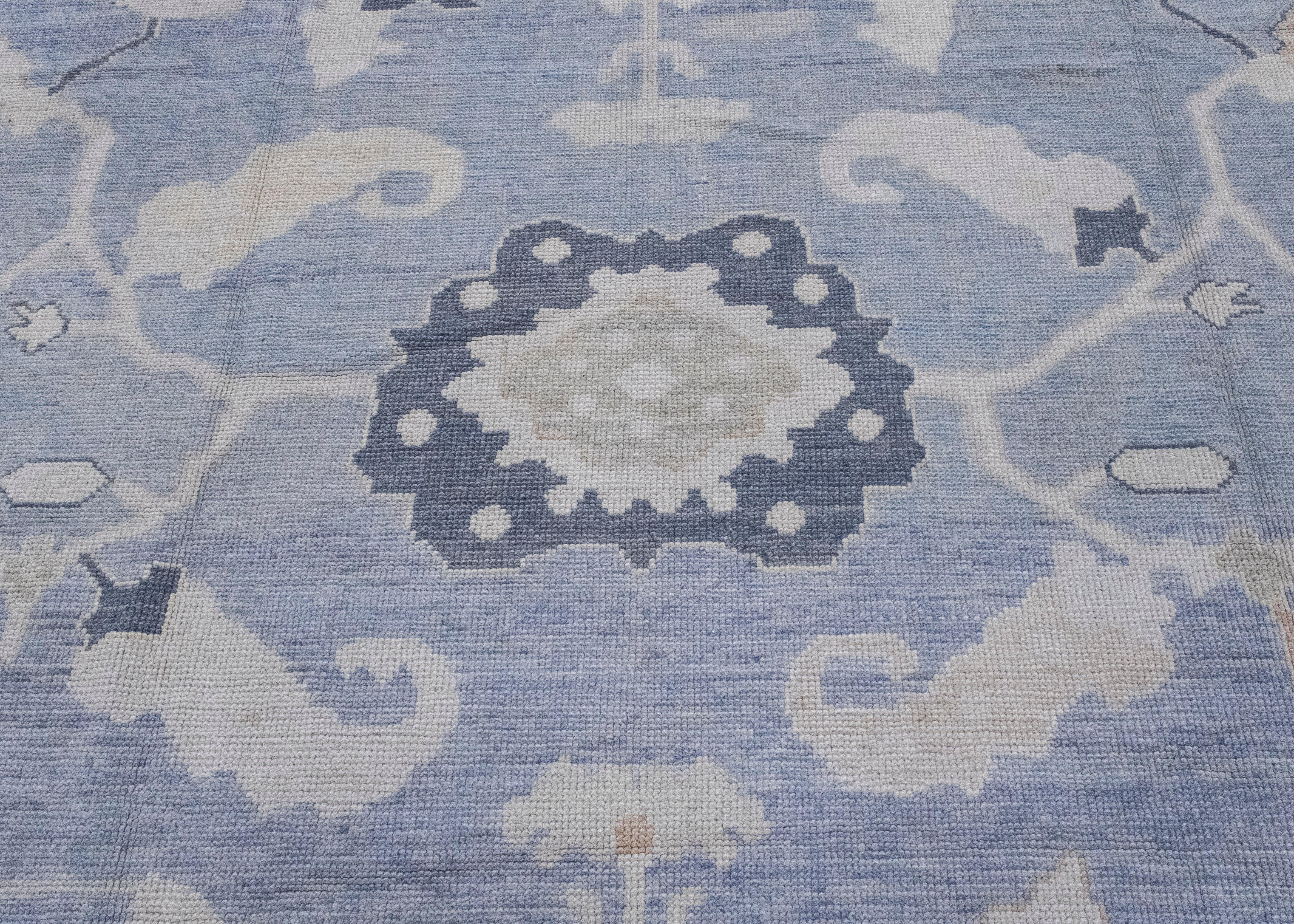 Contemporary Turkish Oushak Rug 9'4