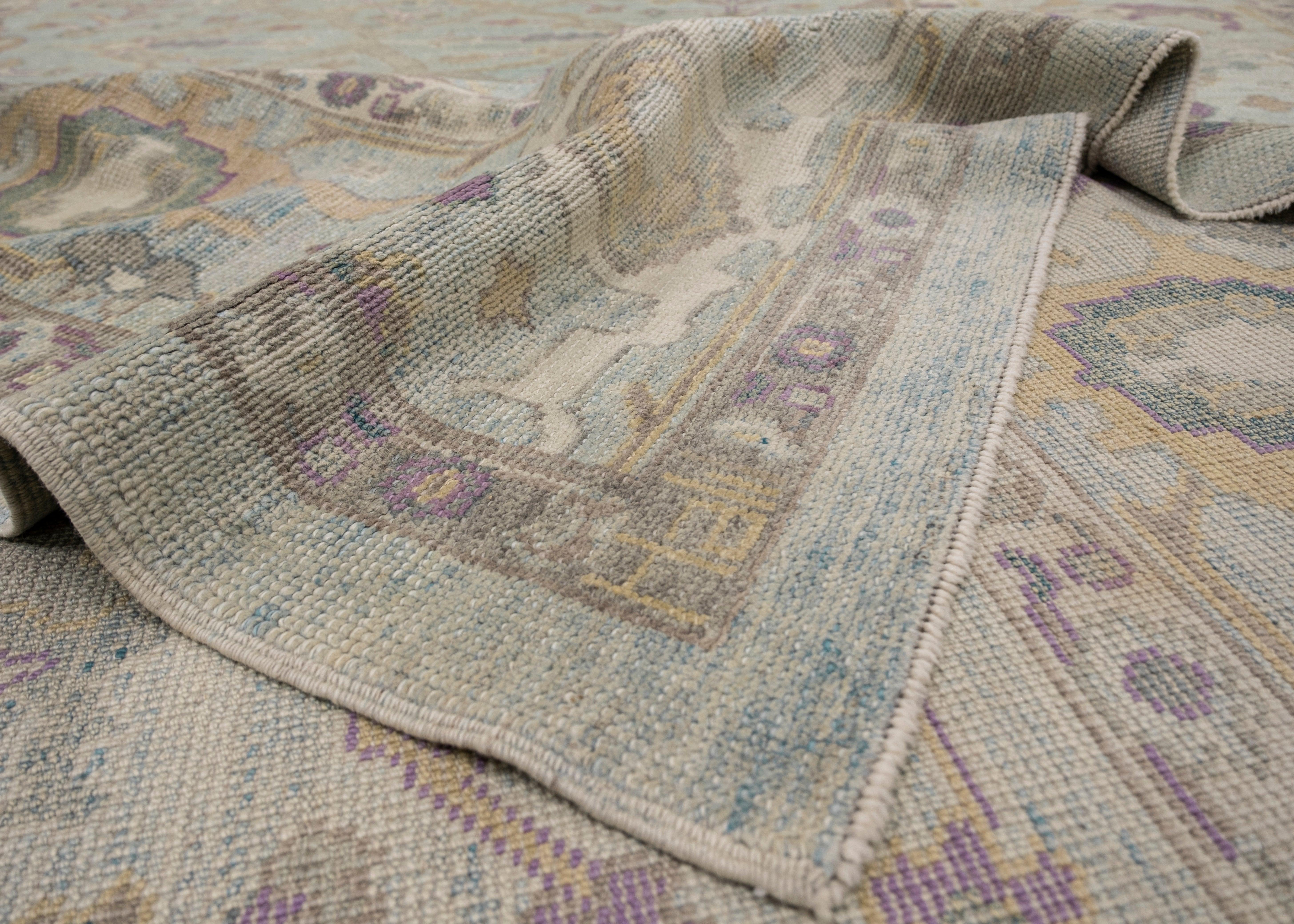 Contemporary Turkish Oushak Rug 9'4