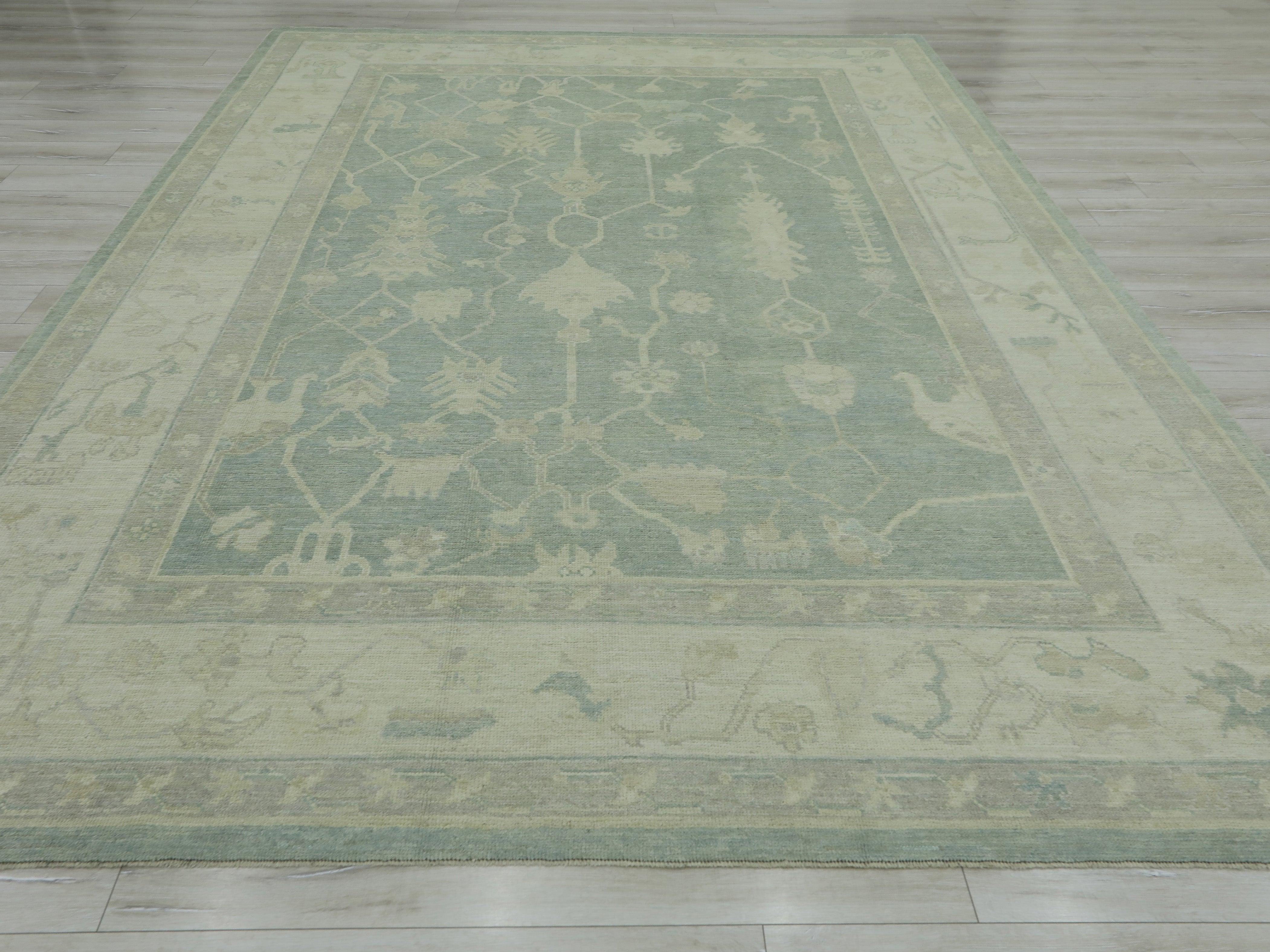 Contemporary Turkish Oushak Rug 9'4
