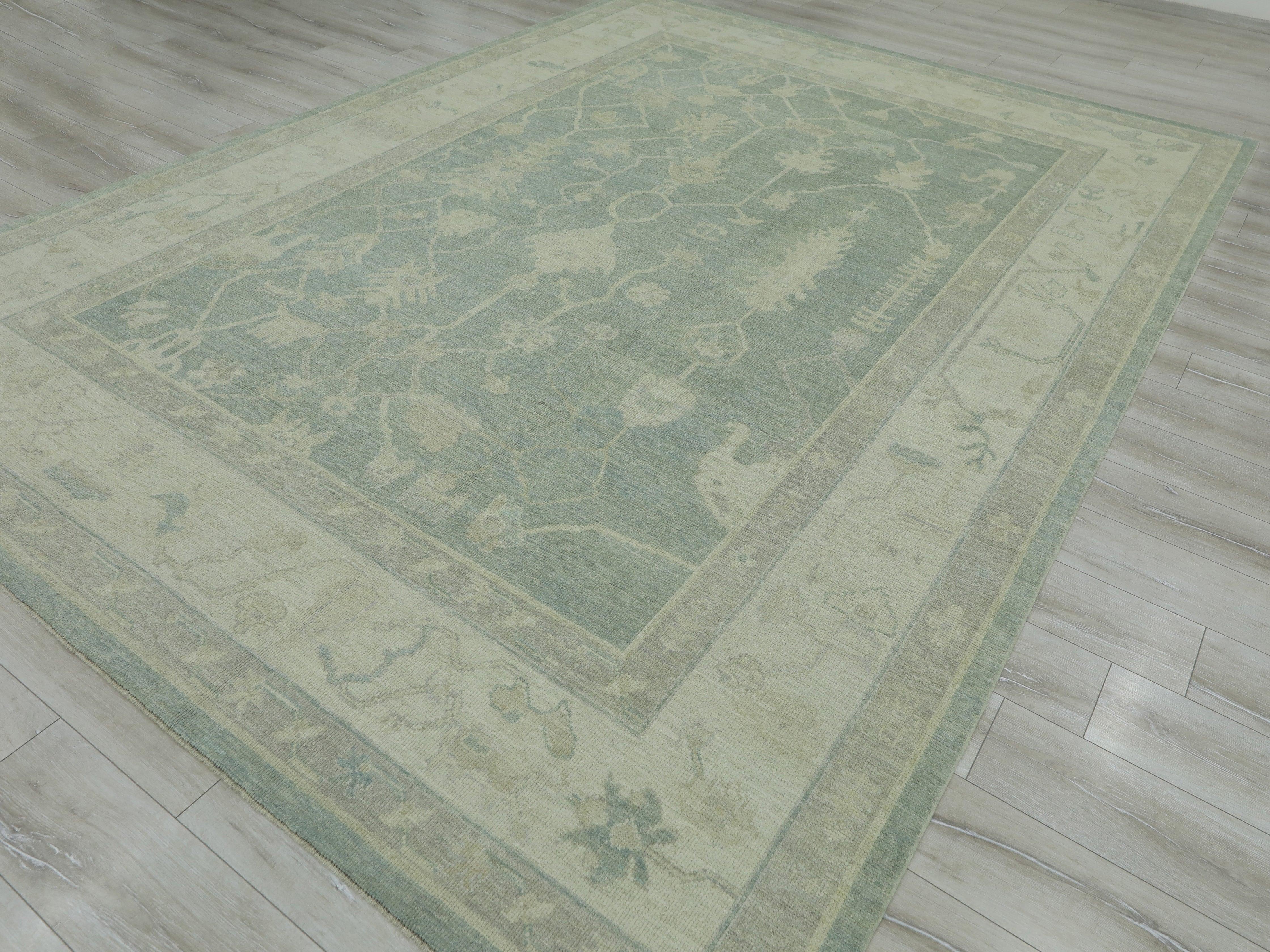 Wool Turkish Oushak Rug 9'4