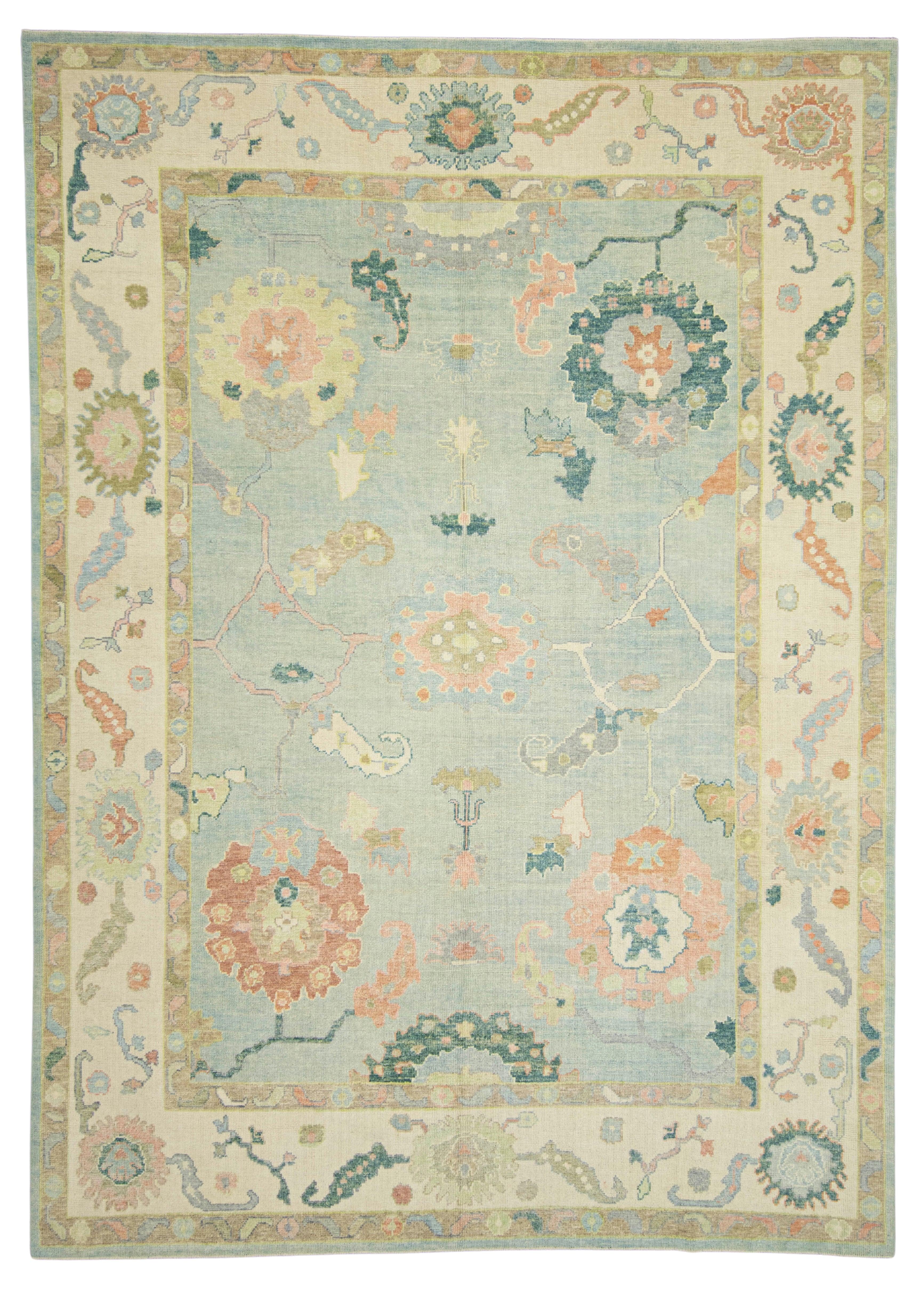 Turkish Oushak Rug 8'8